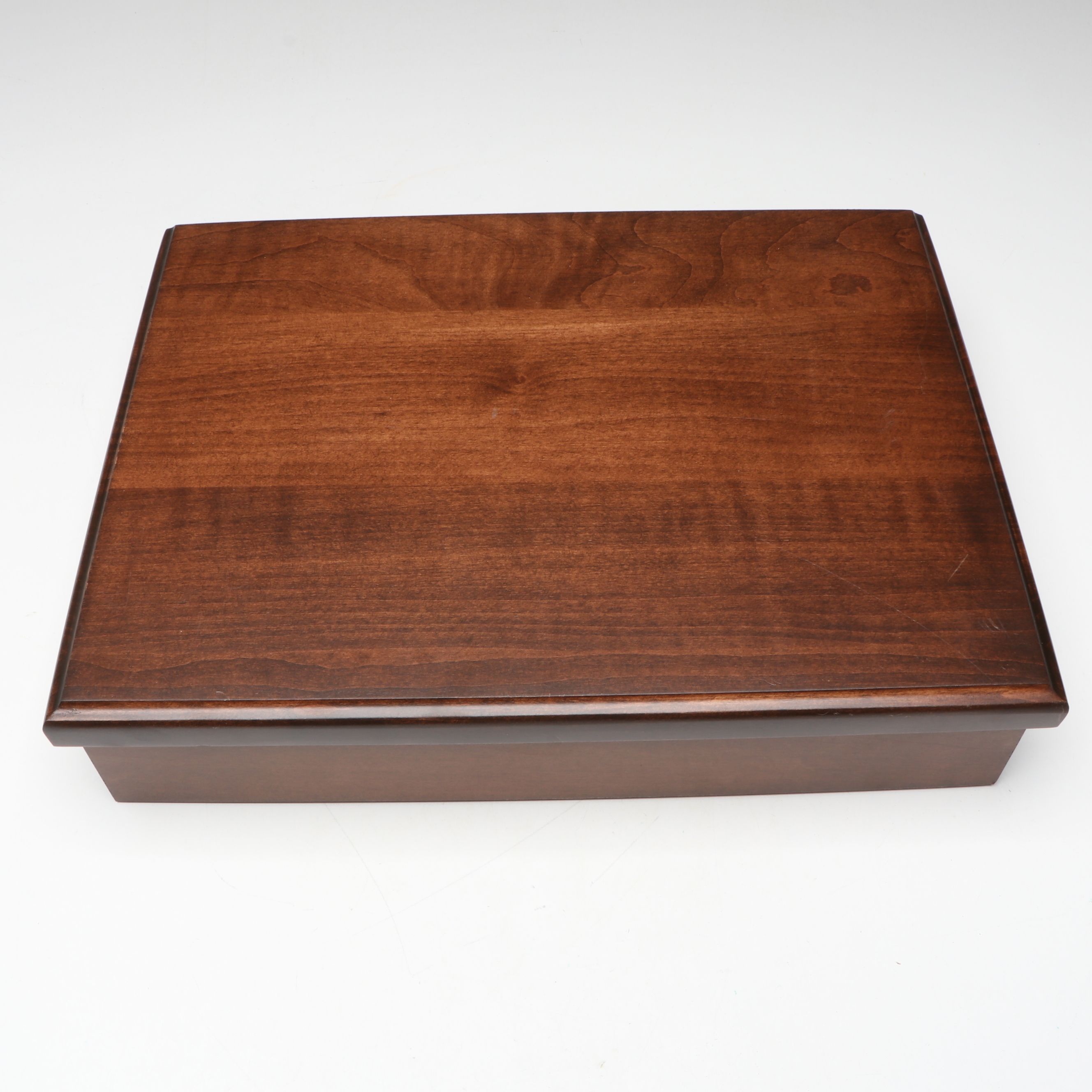 Handcrafted Maple Jewelry Box with Howard Miller and Other Metal Ship's Clock