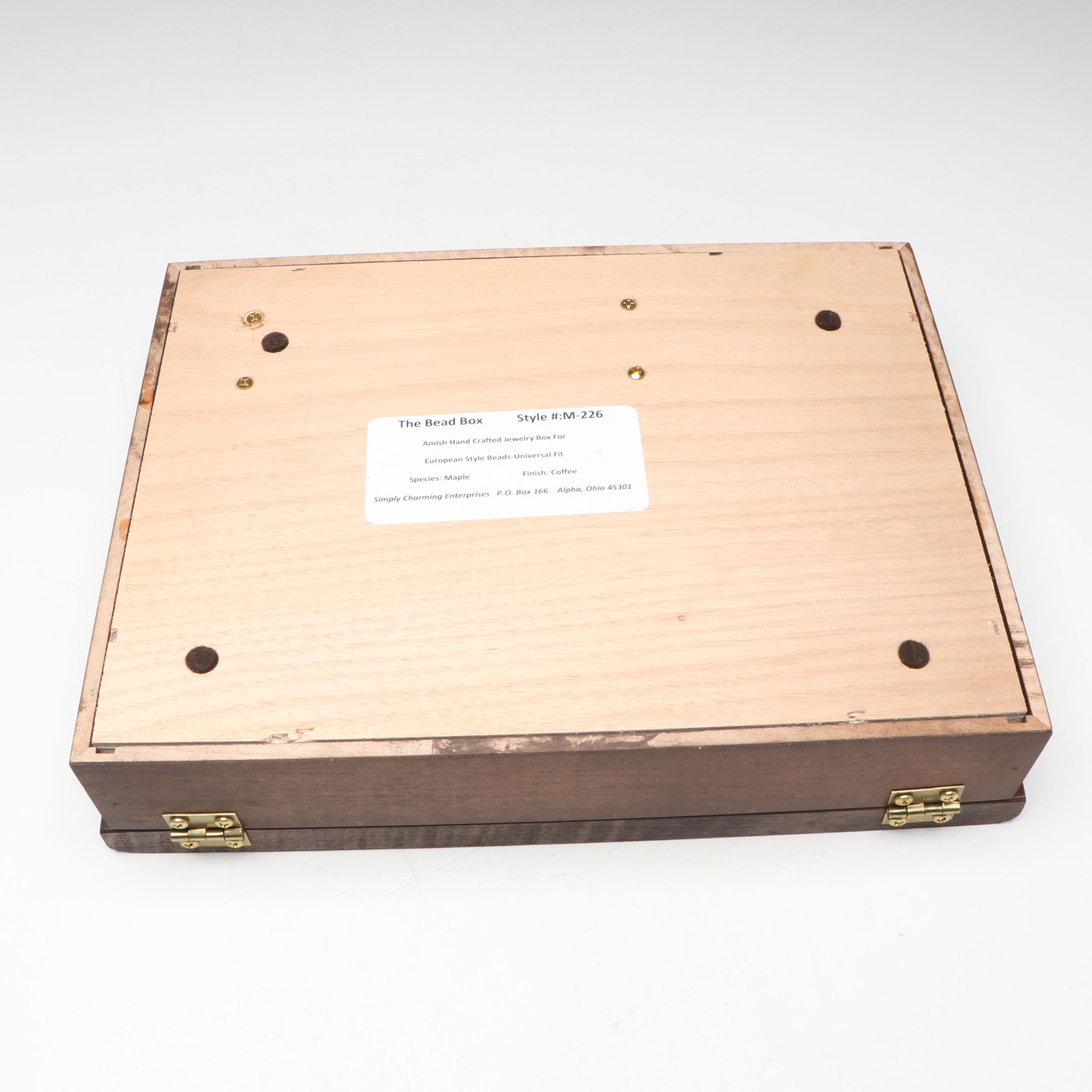 Handcrafted Maple Jewelry Box with Howard Miller and Other Metal Ship's Clock