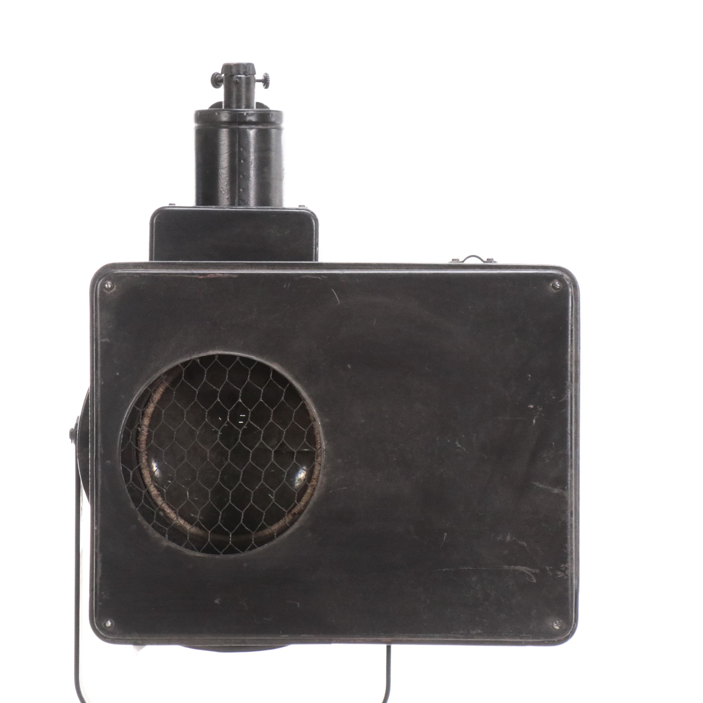 Wooden Surveyor's Tripod with Epidiascope Projector Light