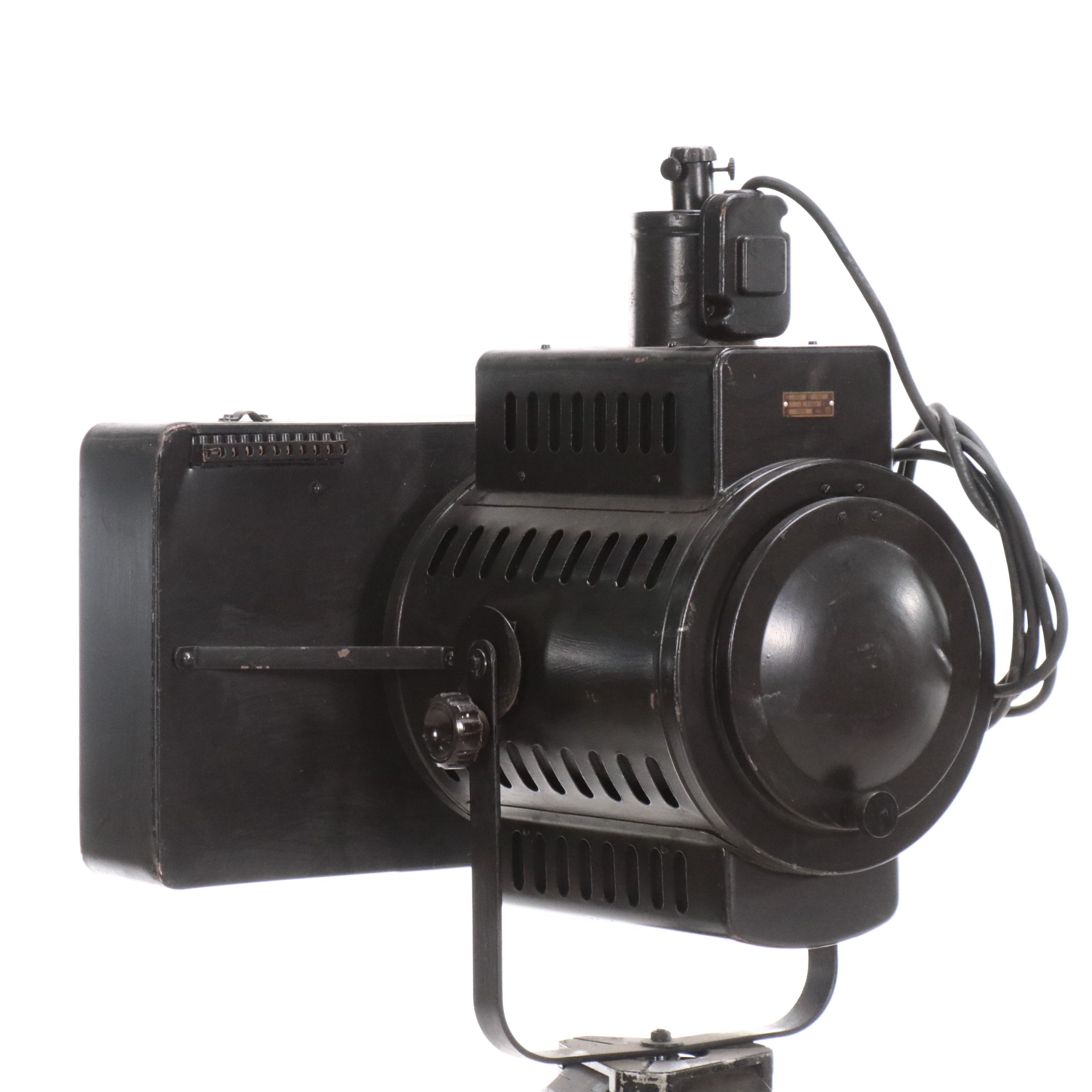 Wooden Surveyor's Tripod with Epidiascope Projector Light