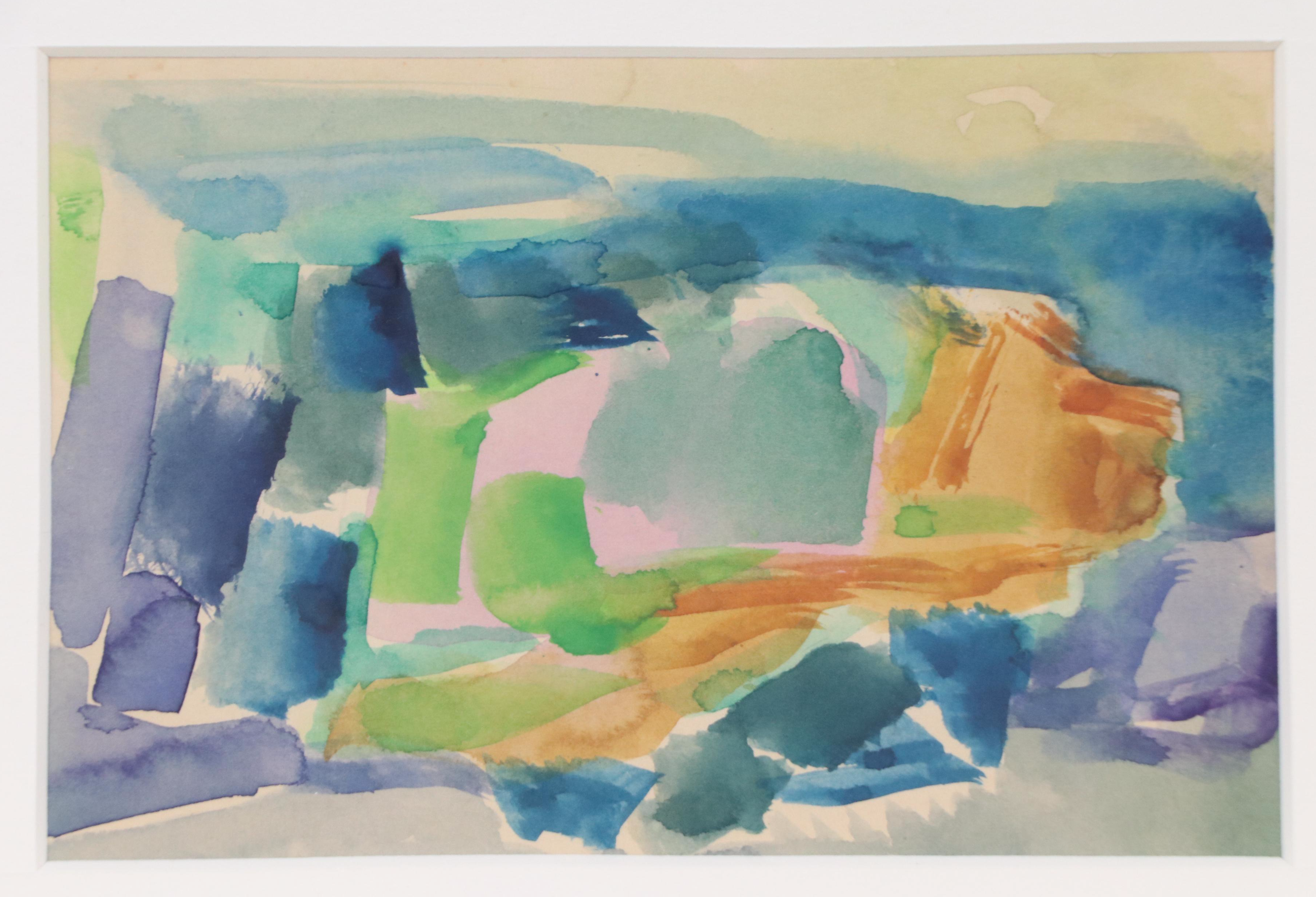 Paul Chidlaw Abstract Watercolor Composition