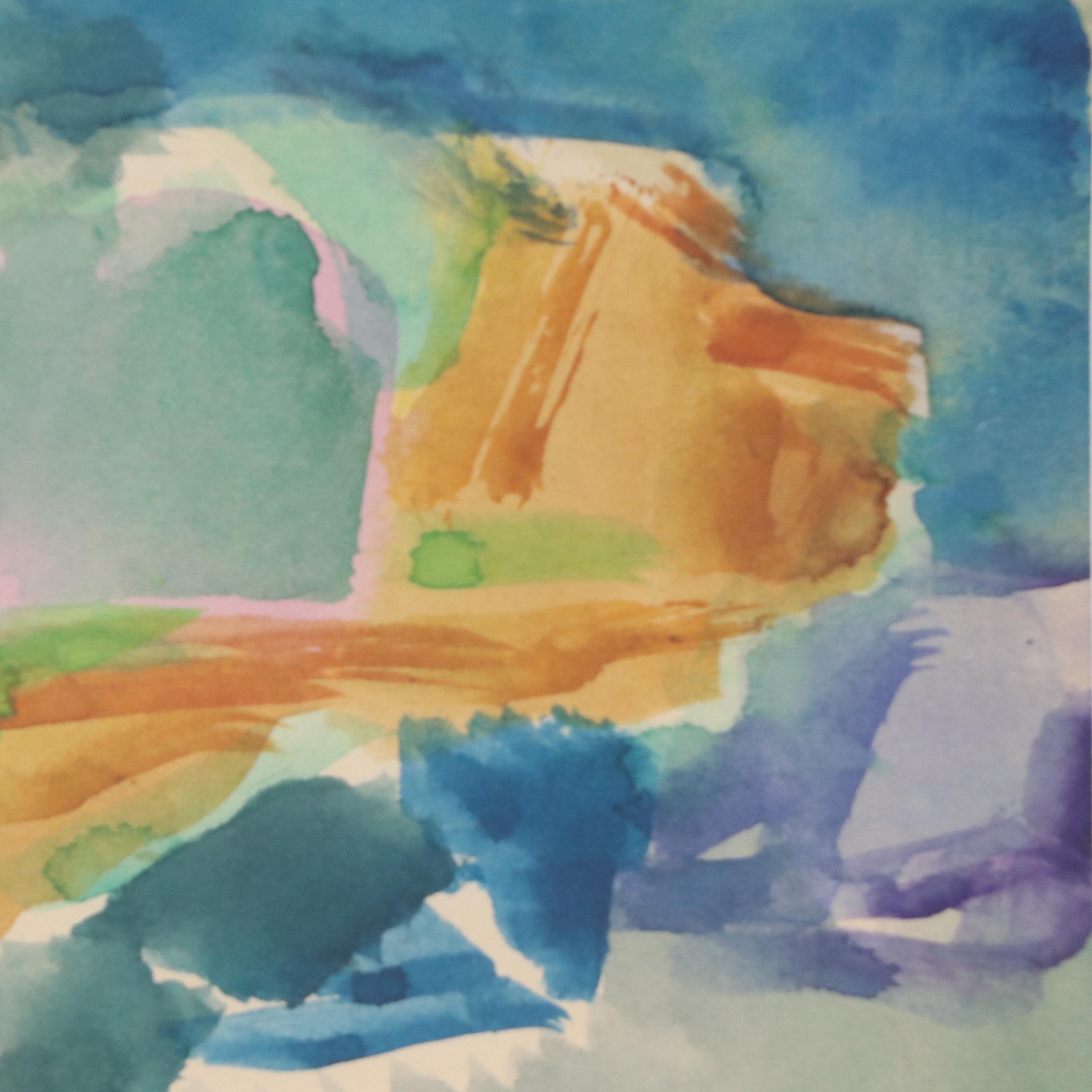 Paul Chidlaw Abstract Watercolor Composition