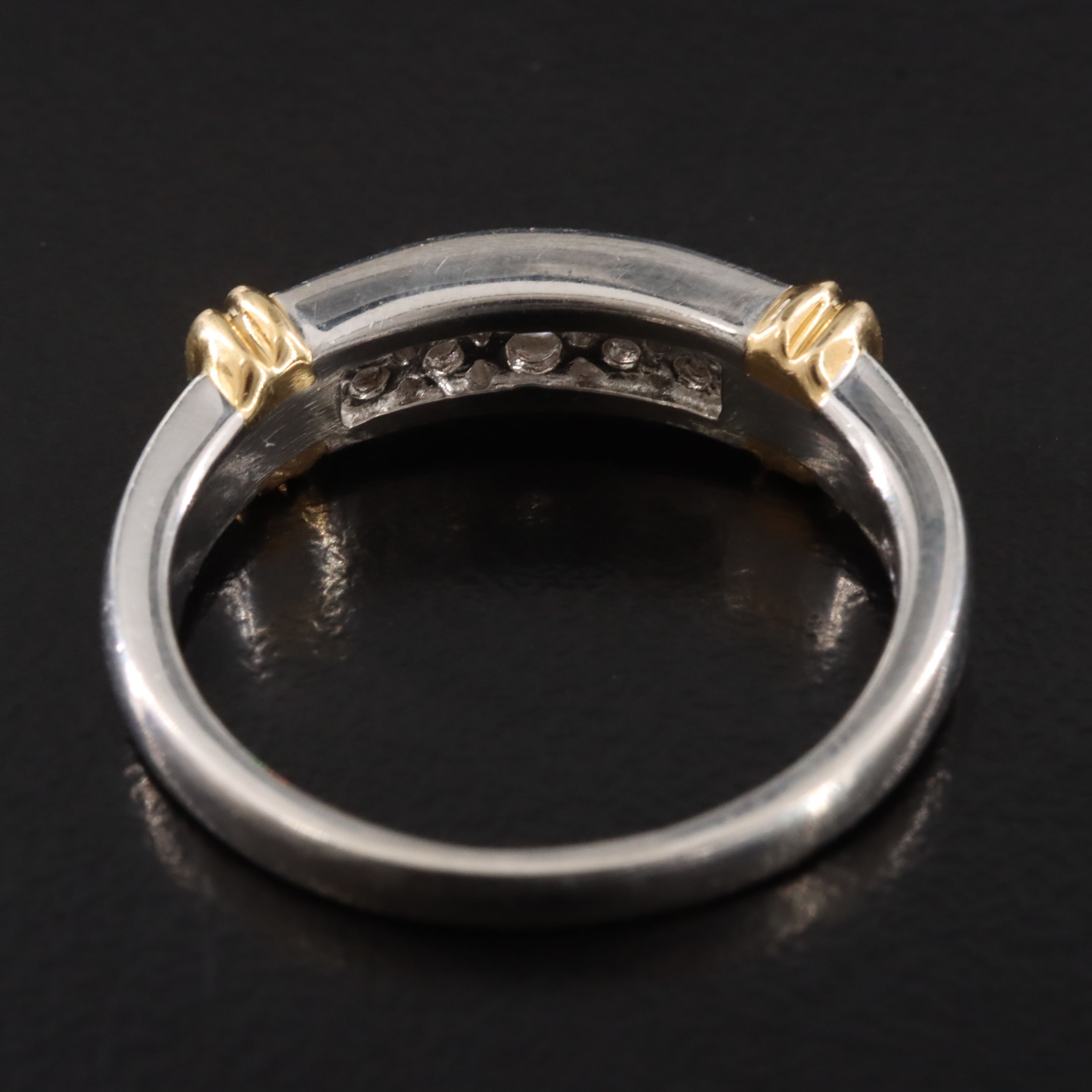 Platinum 0.45 CTW Diamond Channel Set Band with 14K Accents