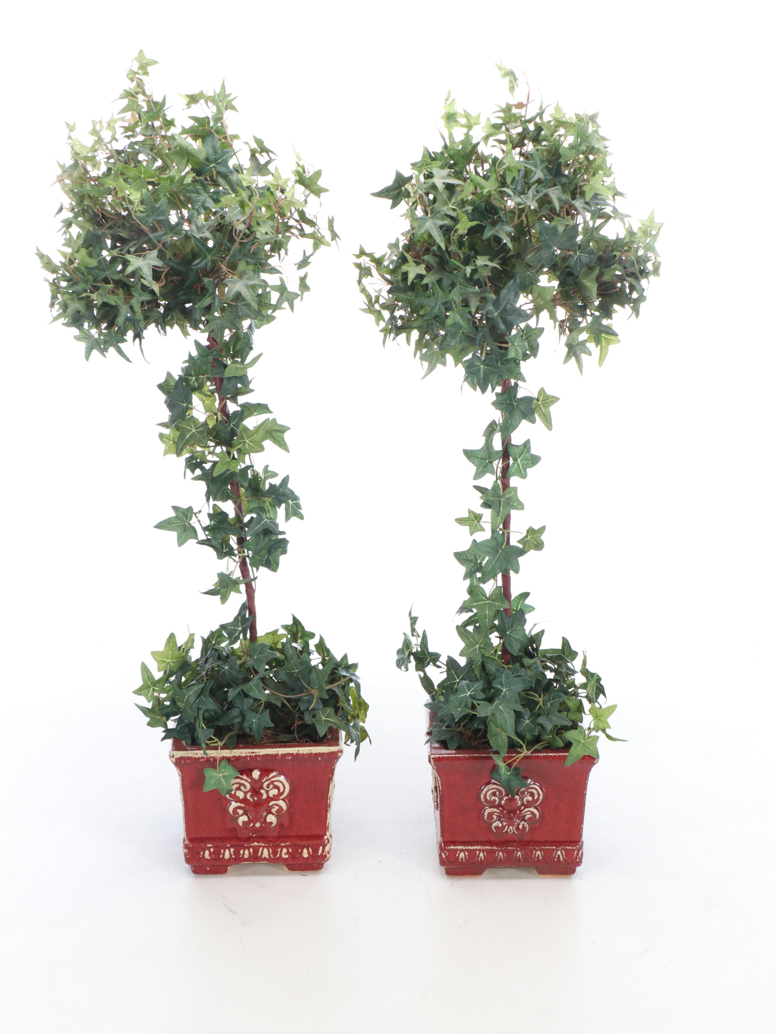 Shepard's Hook Plant Hangers, Faux Topiaries, and More Artificial Plants