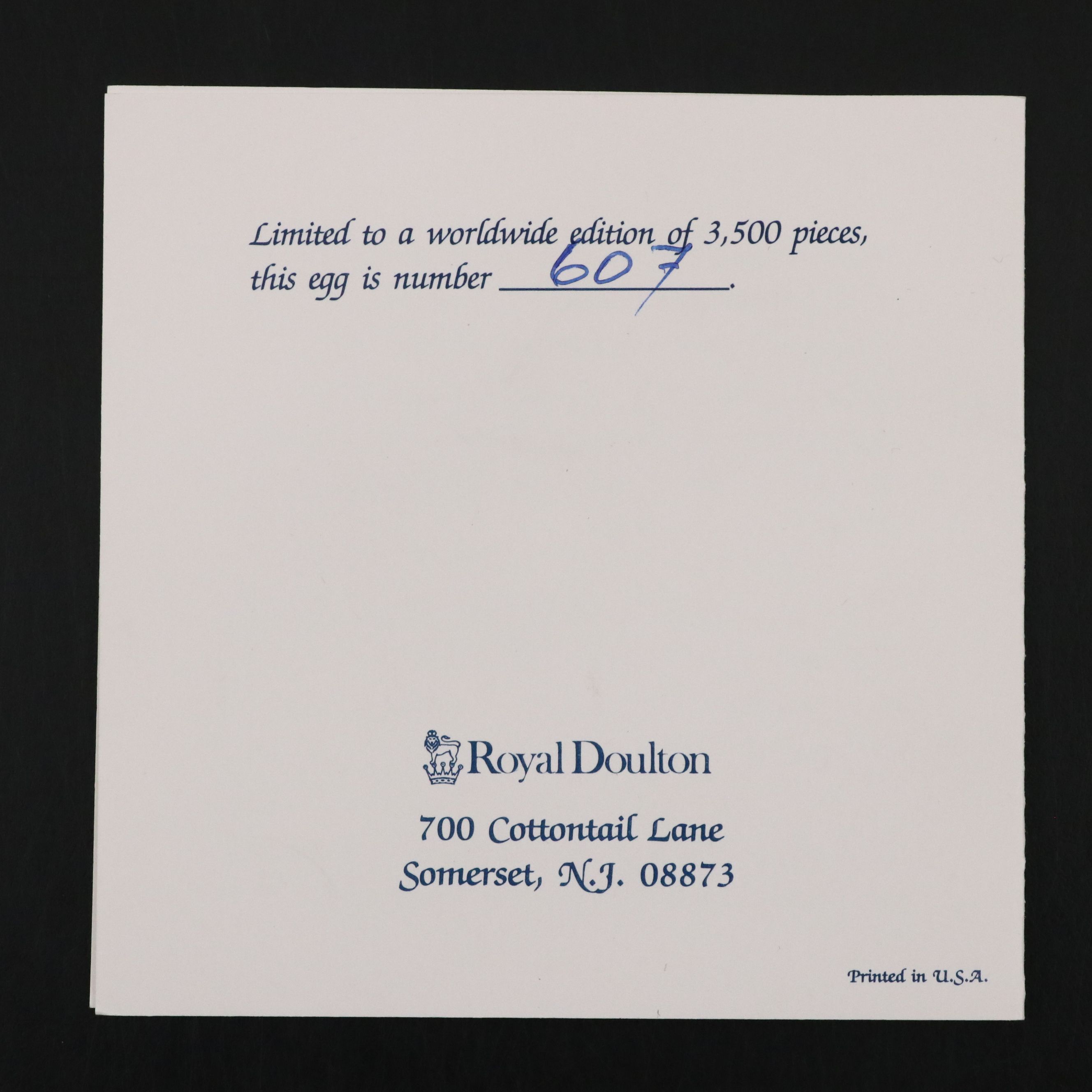 Minton "The Emperor's Garden" English Bone China Egg with Stand