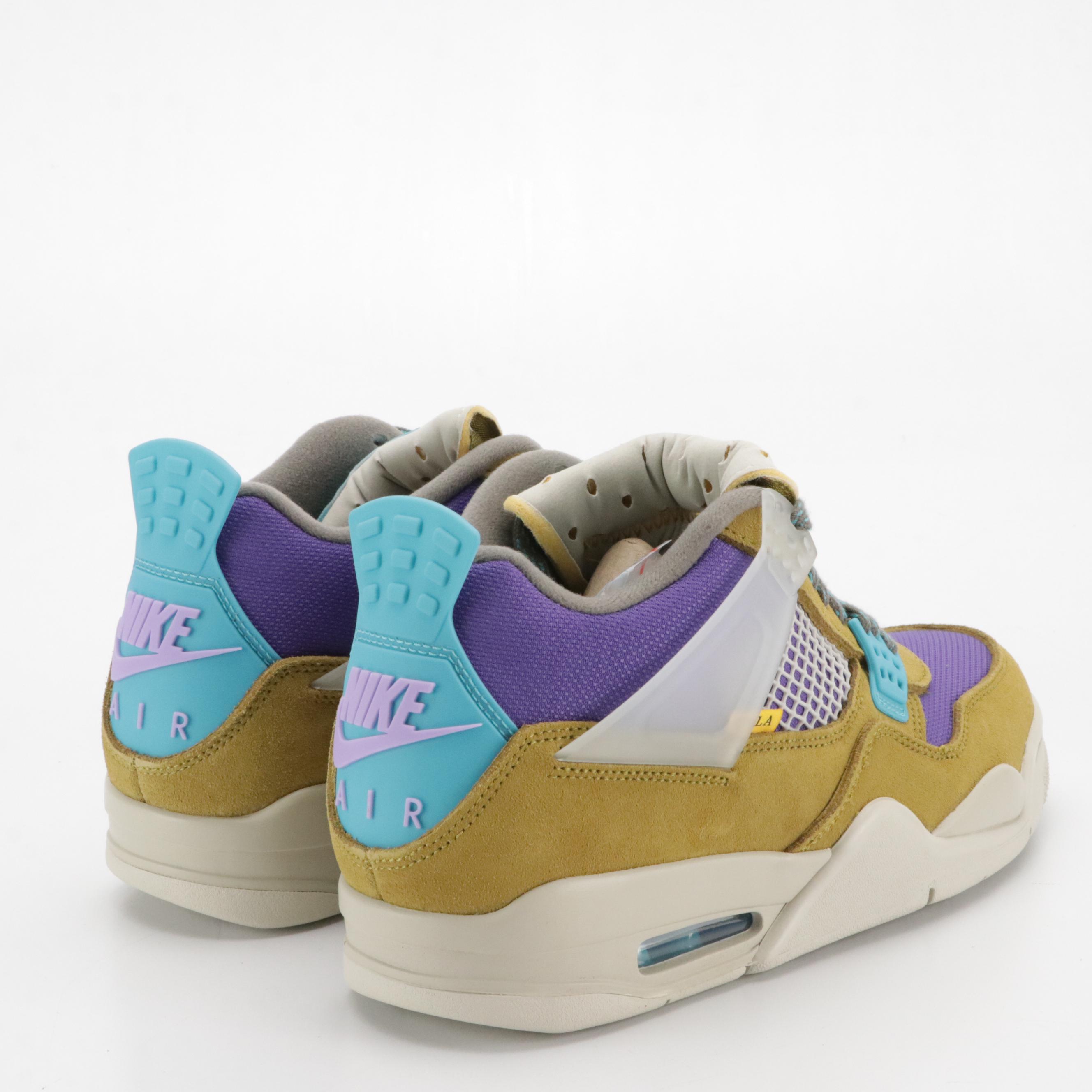 Air Jordan 4 Retro SP Sneakers in "Desert Moss/Turquoise Blue," With Box