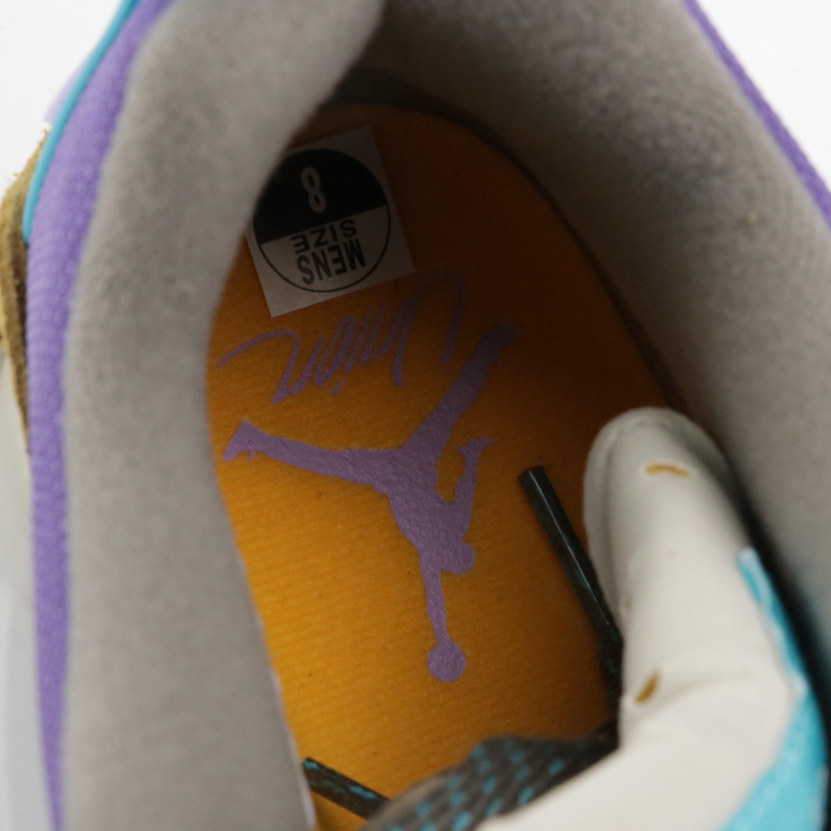 Air Jordan 4 Retro SP Sneakers in "Desert Moss/Turquoise Blue," With Box