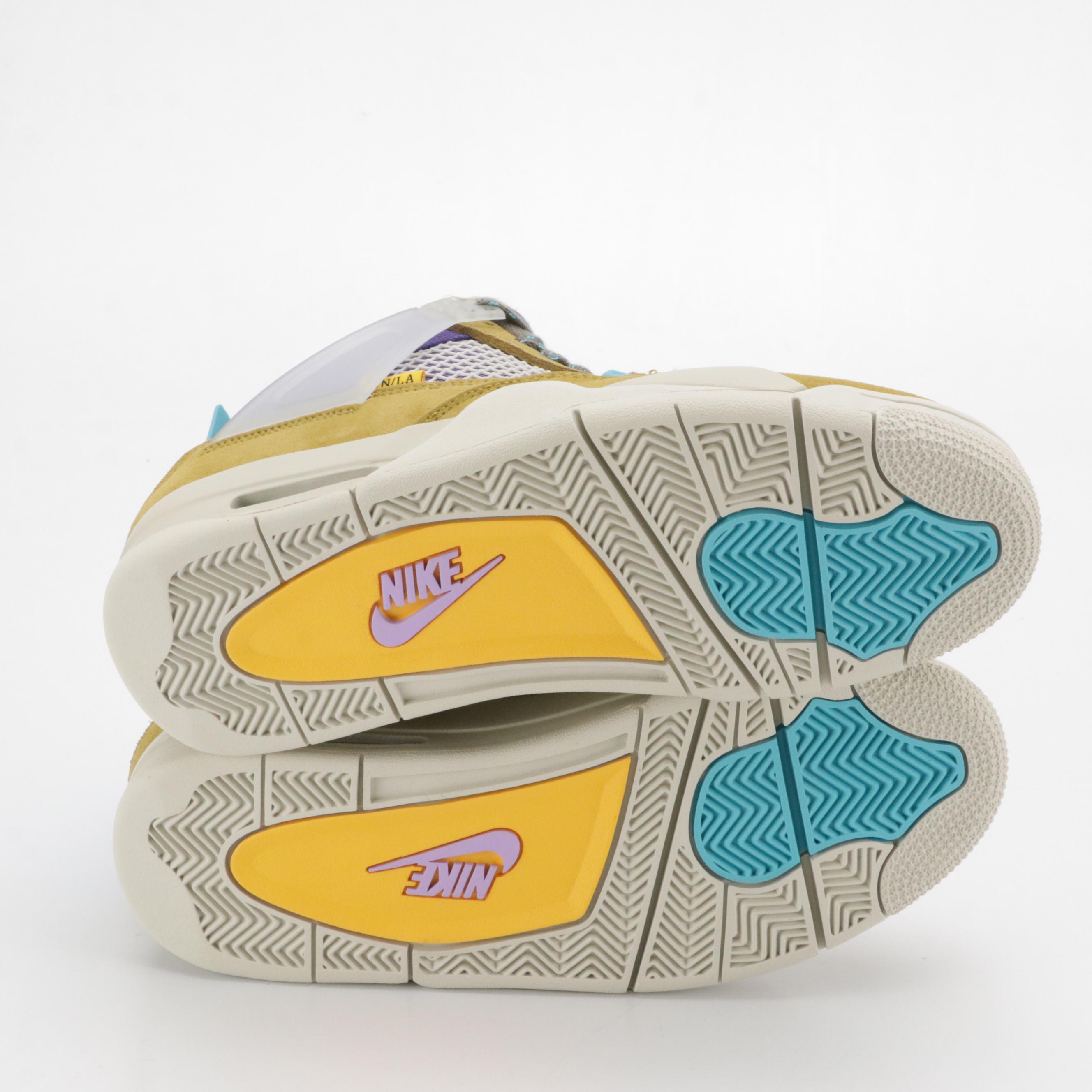 Air Jordan 4 Retro SP Sneakers in "Desert Moss/Turquoise Blue," With Box