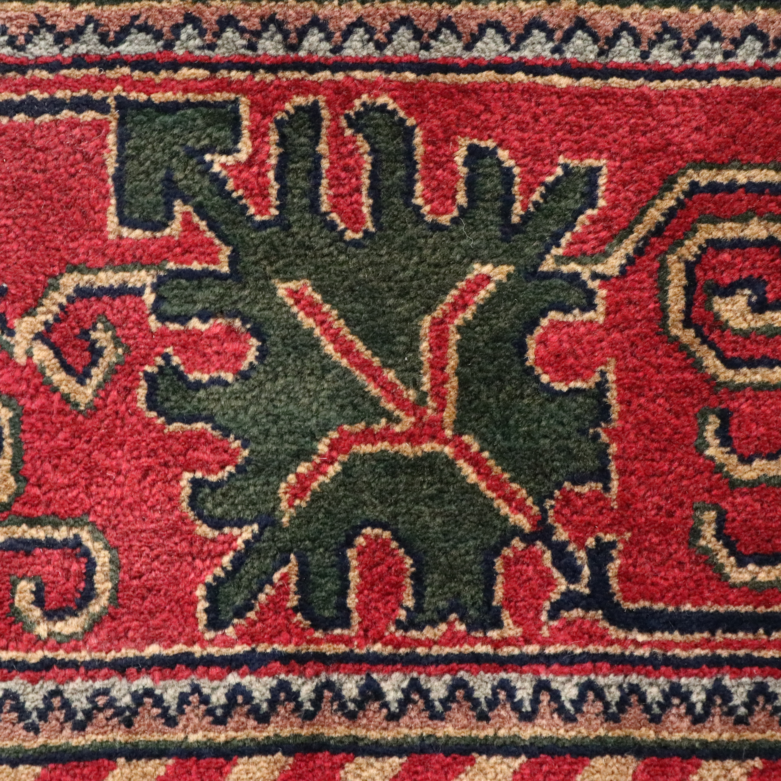 12'2 x 15'3 Hand-Knotted Indo-Persian Heriz Room-Sized Rug