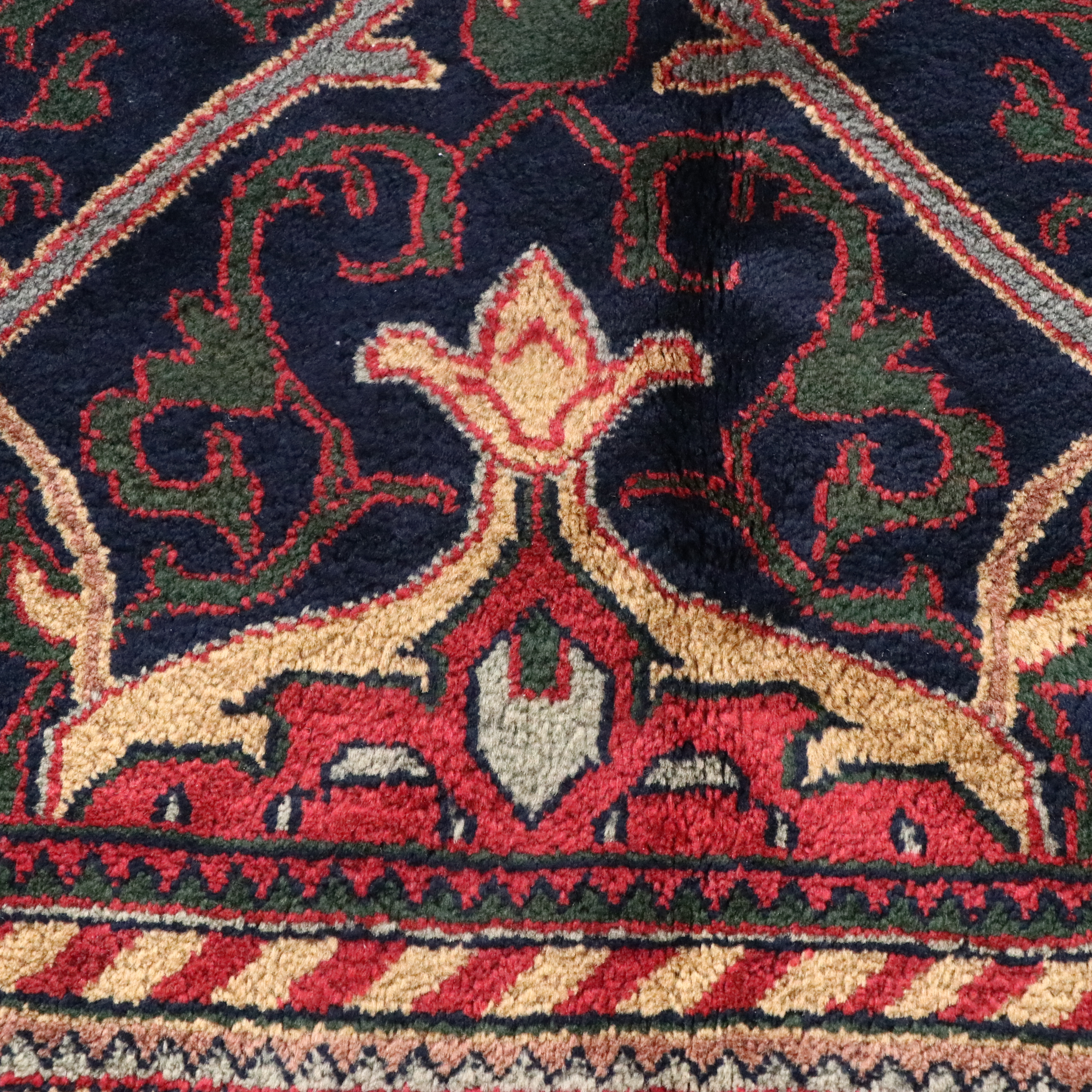 12'2 x 15'3 Hand-Knotted Indo-Persian Heriz Room-Sized Rug