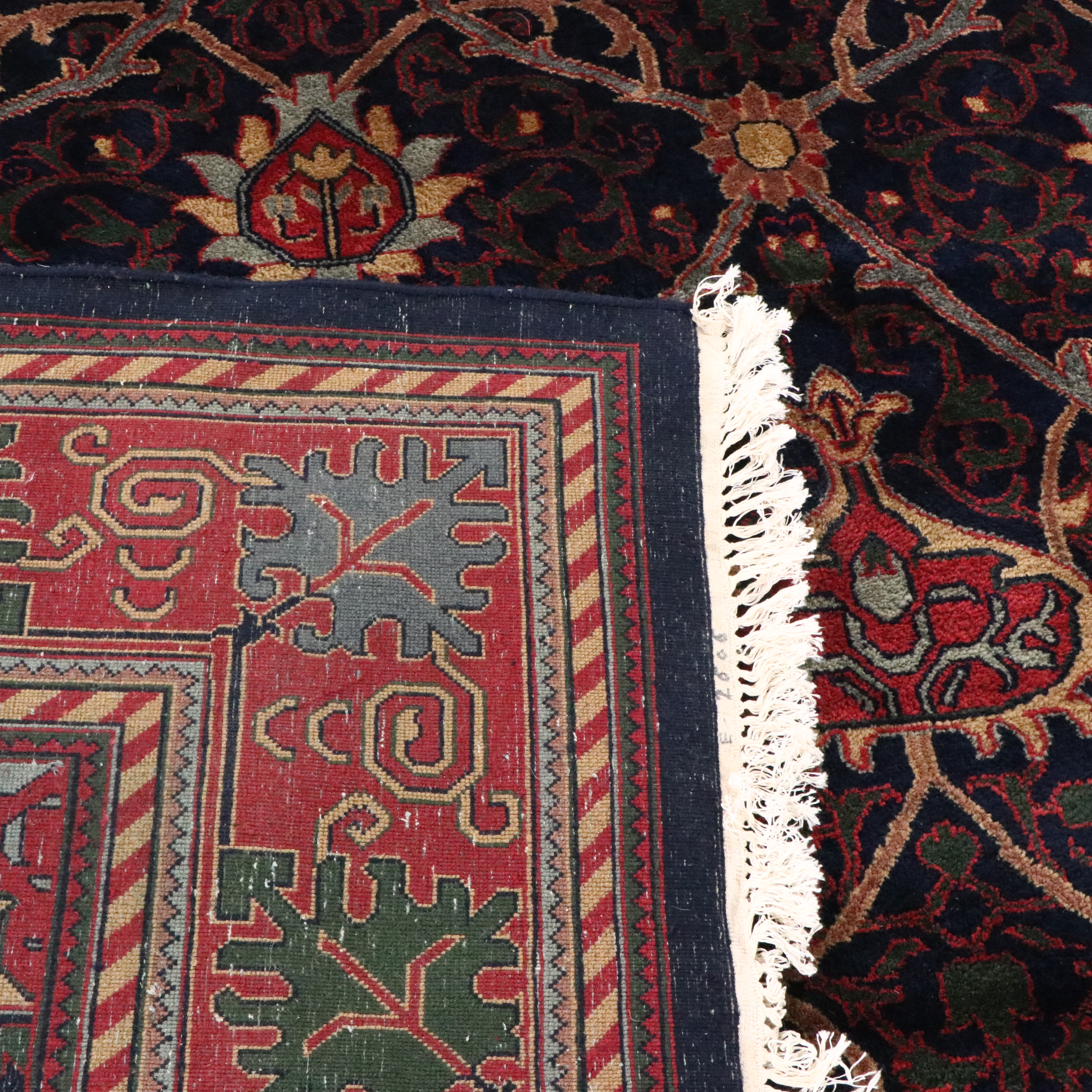 12'2 x 15'3 Hand-Knotted Indo-Persian Heriz Room-Sized Rug
