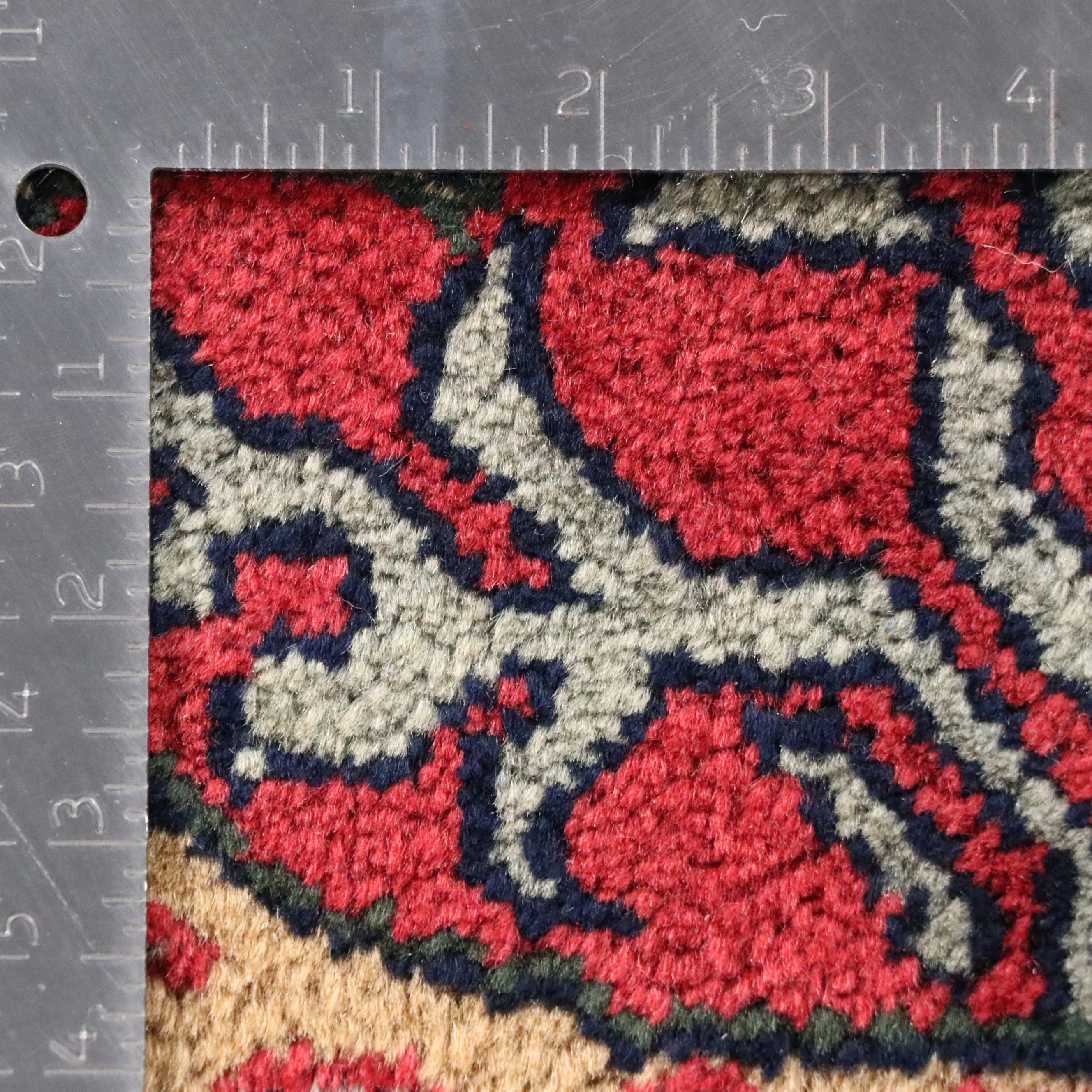 12'2 x 15'3 Hand-Knotted Indo-Persian Heriz Room-Sized Rug