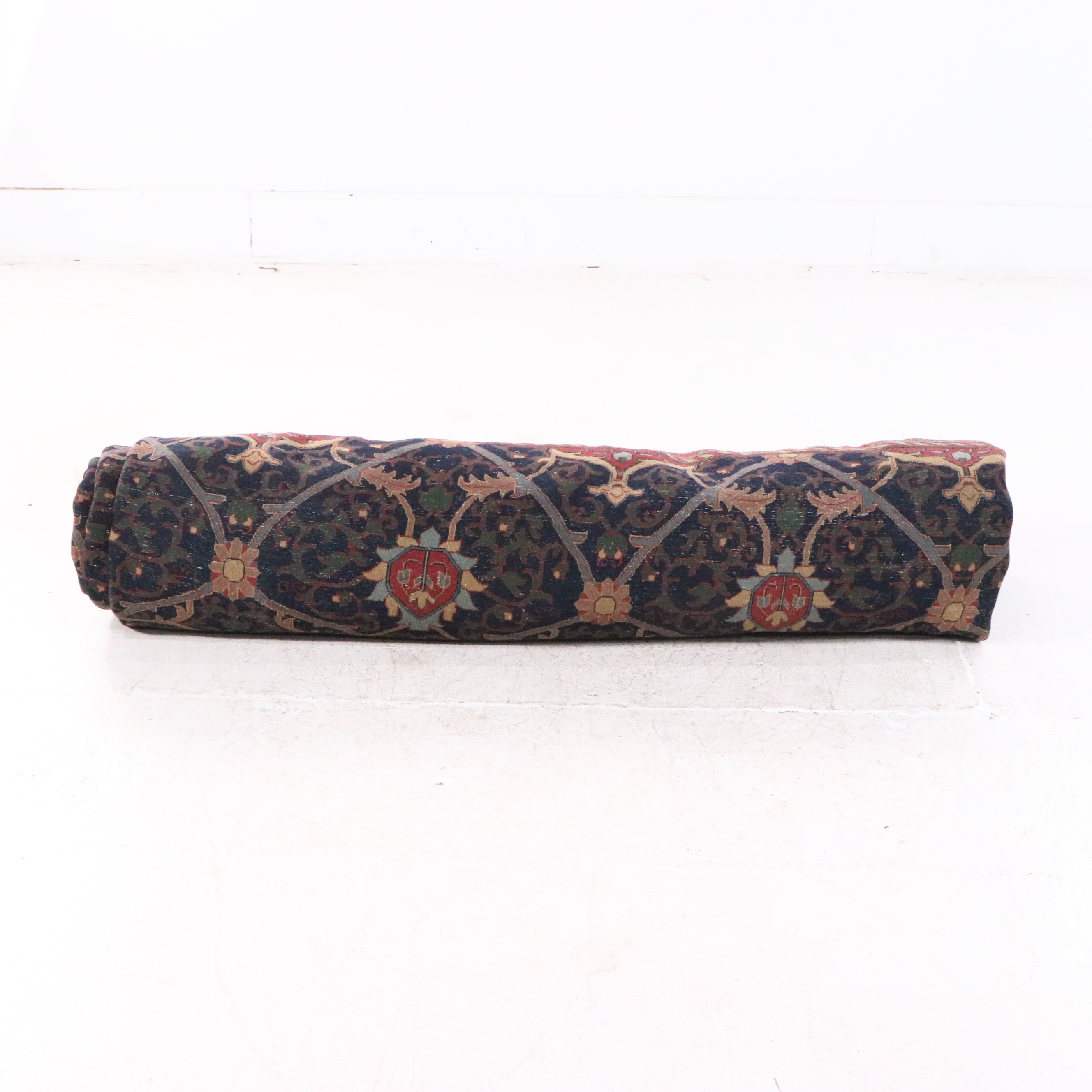 12'2 x 15'3 Hand-Knotted Indo-Persian Heriz Room-Sized Rug