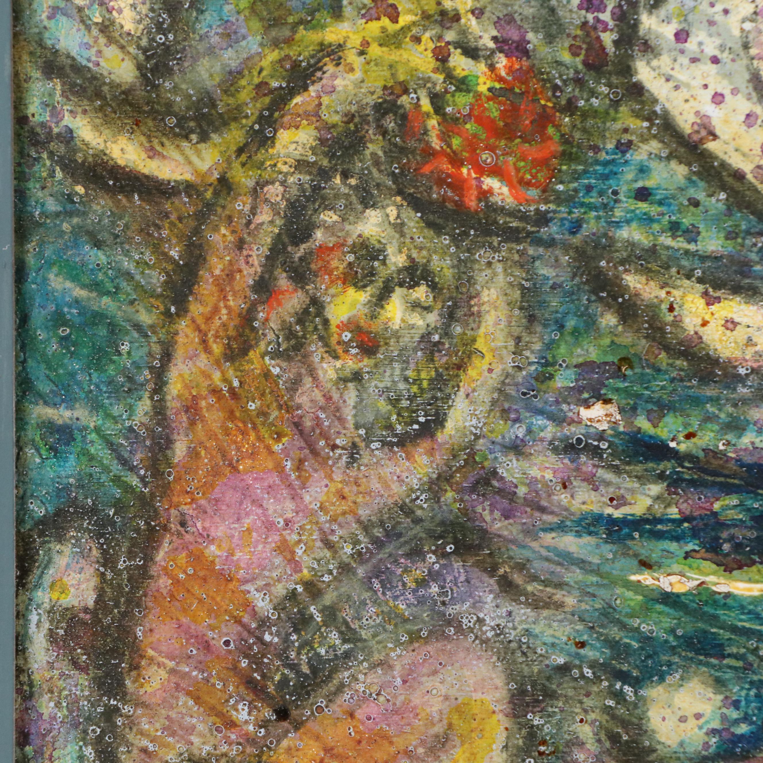 Edmund Marie Dupuis Mixed Media on Board "Place," 20th C.