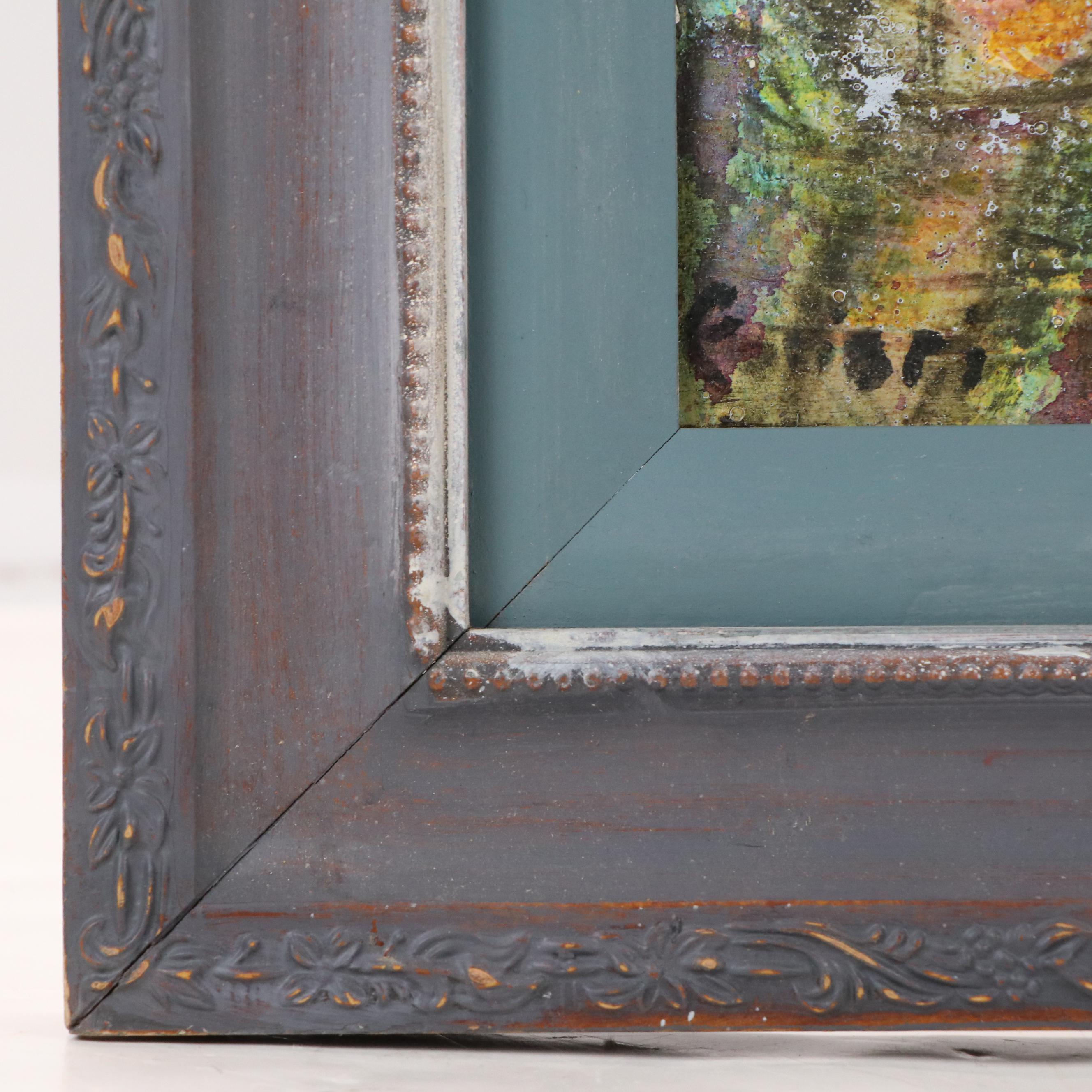 Edmund Marie Dupuis Mixed Media on Board "Place," 20th C.