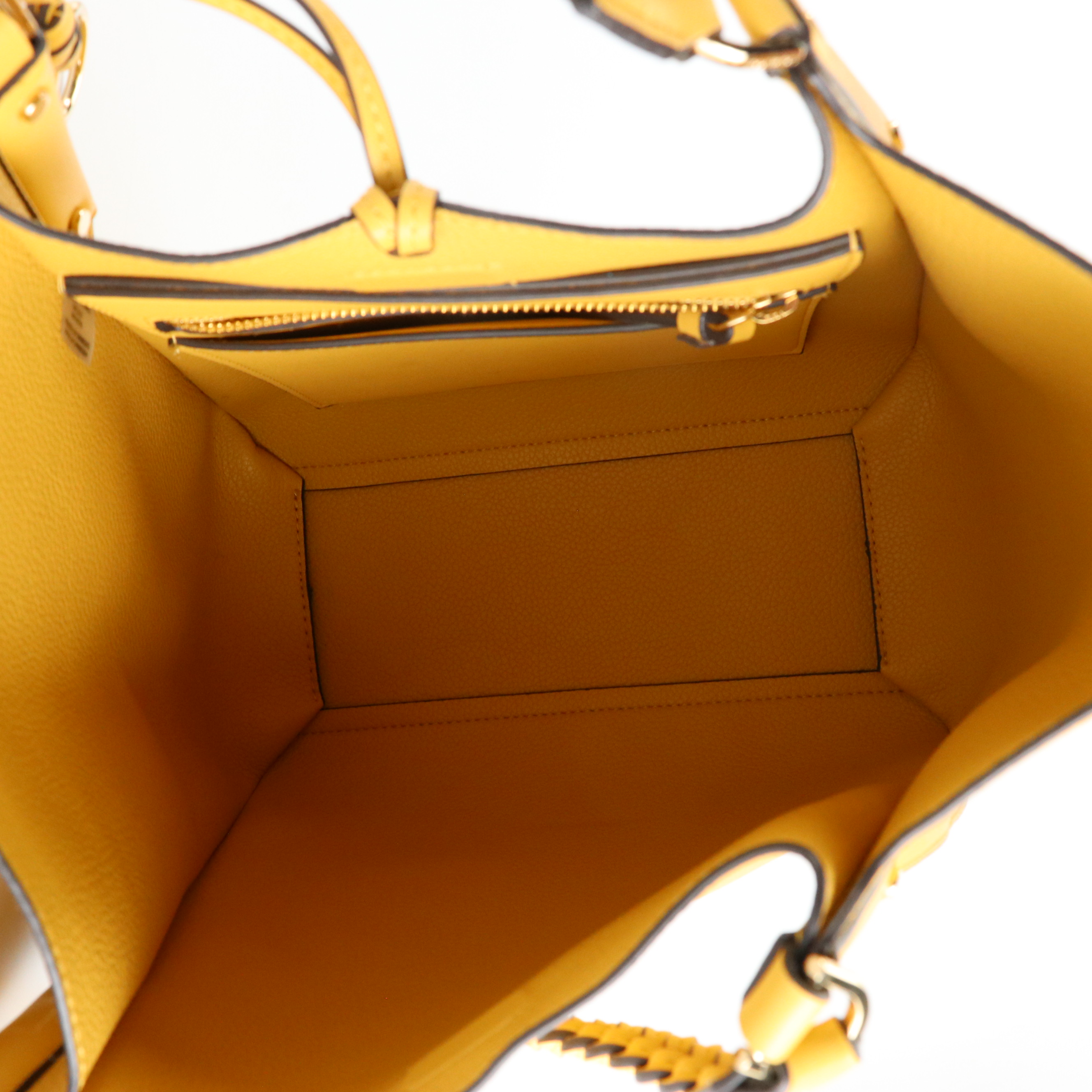 Calvin Klein Braided Strap Shoulder Bag and Two-Way Tote in Faux Grained Leather