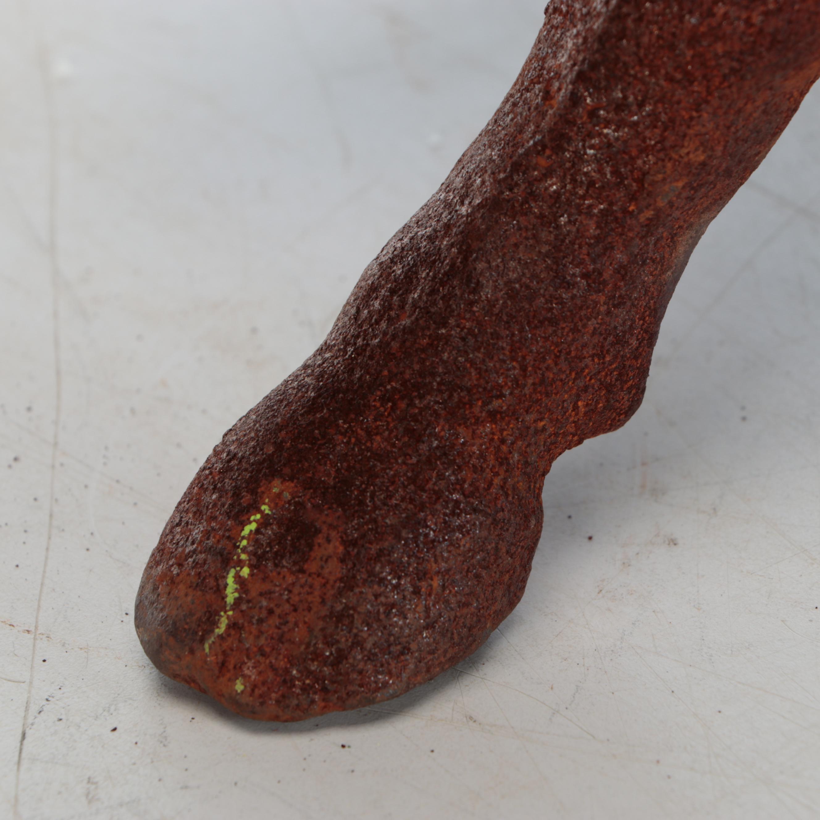 Cast Iron Charging Bull Statuette