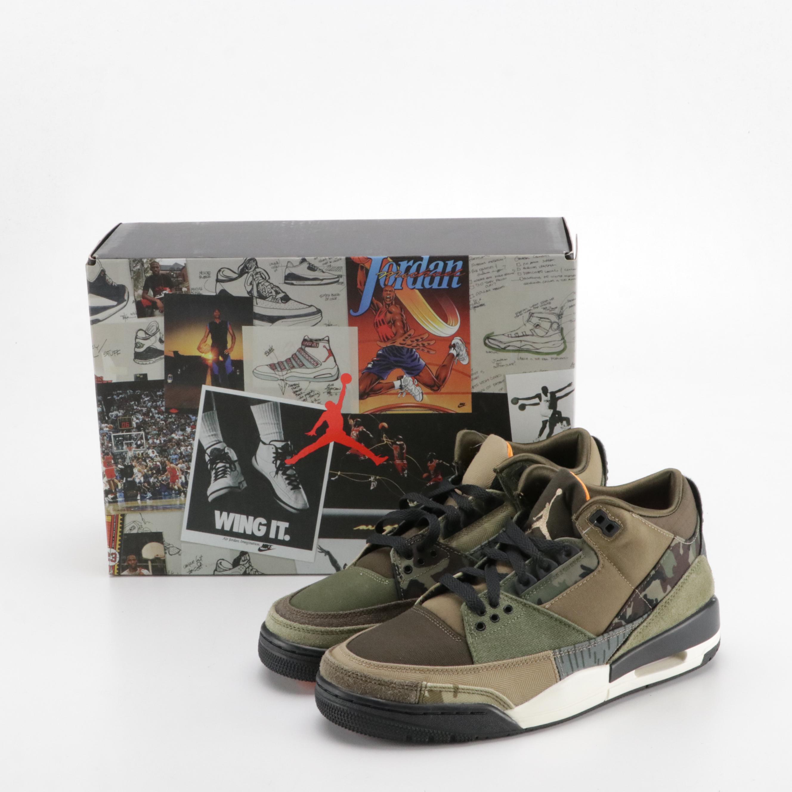 Men's Air Jordan 3 Retro SE "Patchwork" Sneakers with Box