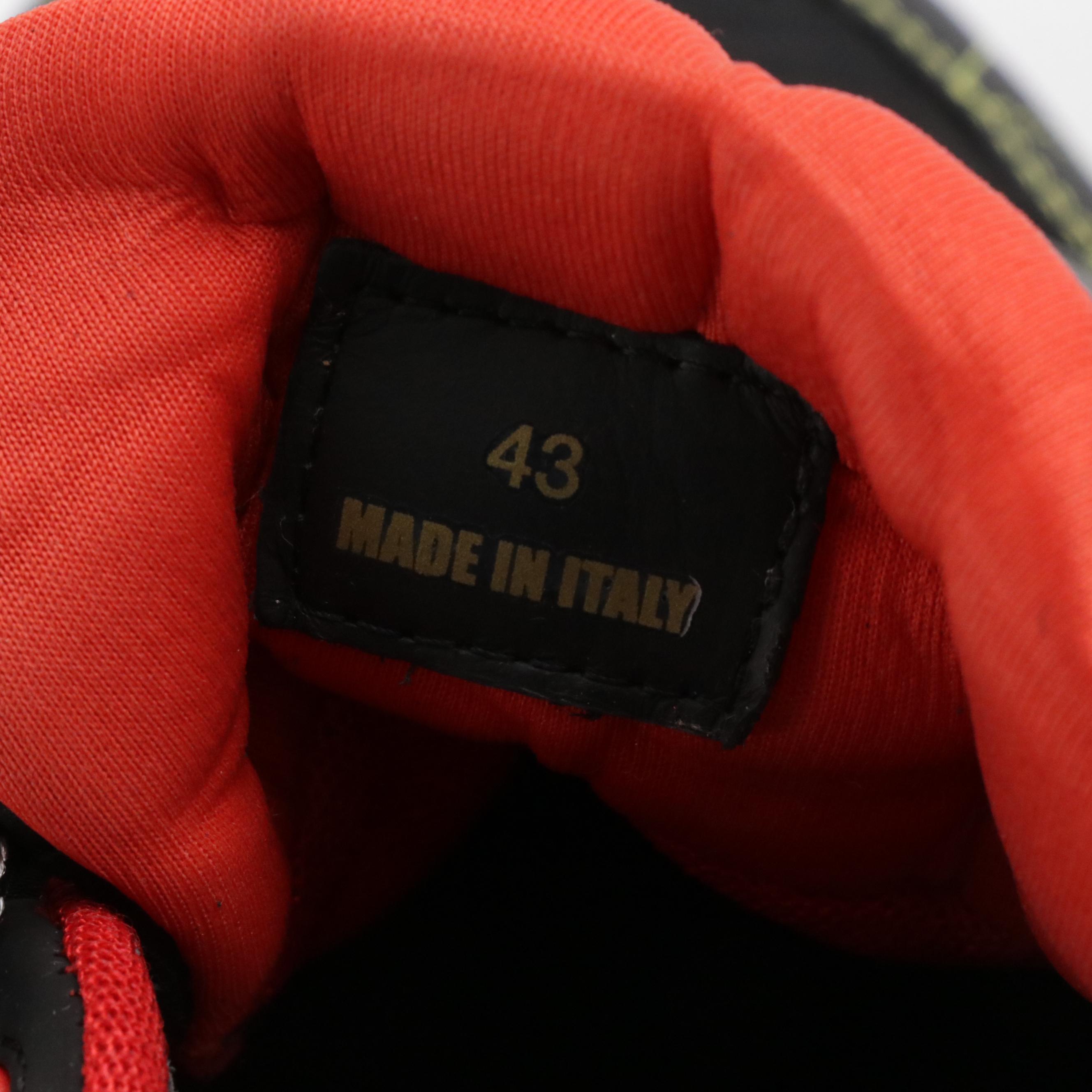 Men's Versace Trigreca Black Yellow Sneakers with Box