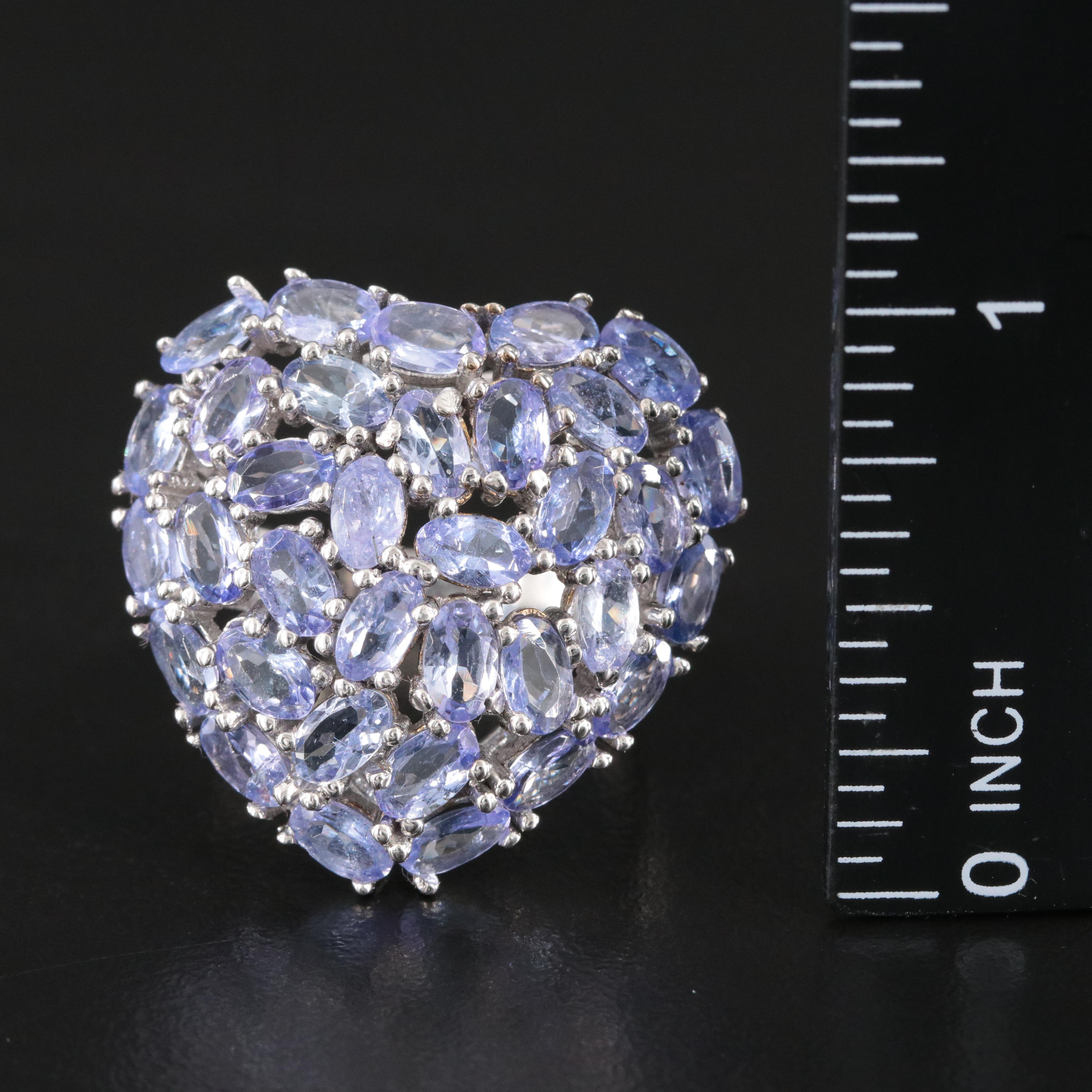 Sterling Tanzanite Heart Ring