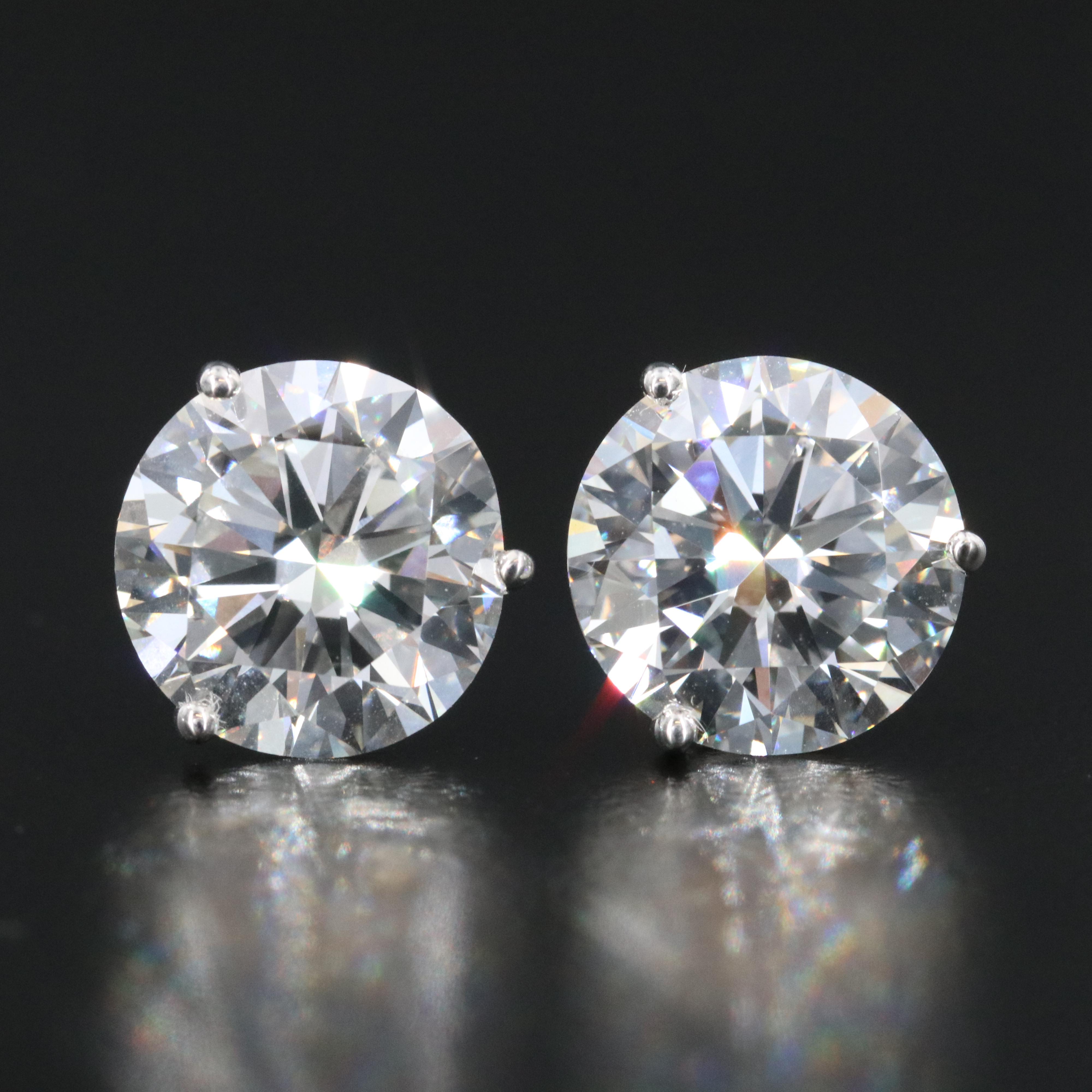 18K 8.00 CTW Lab Grown Diamond Martini Stud Earrings