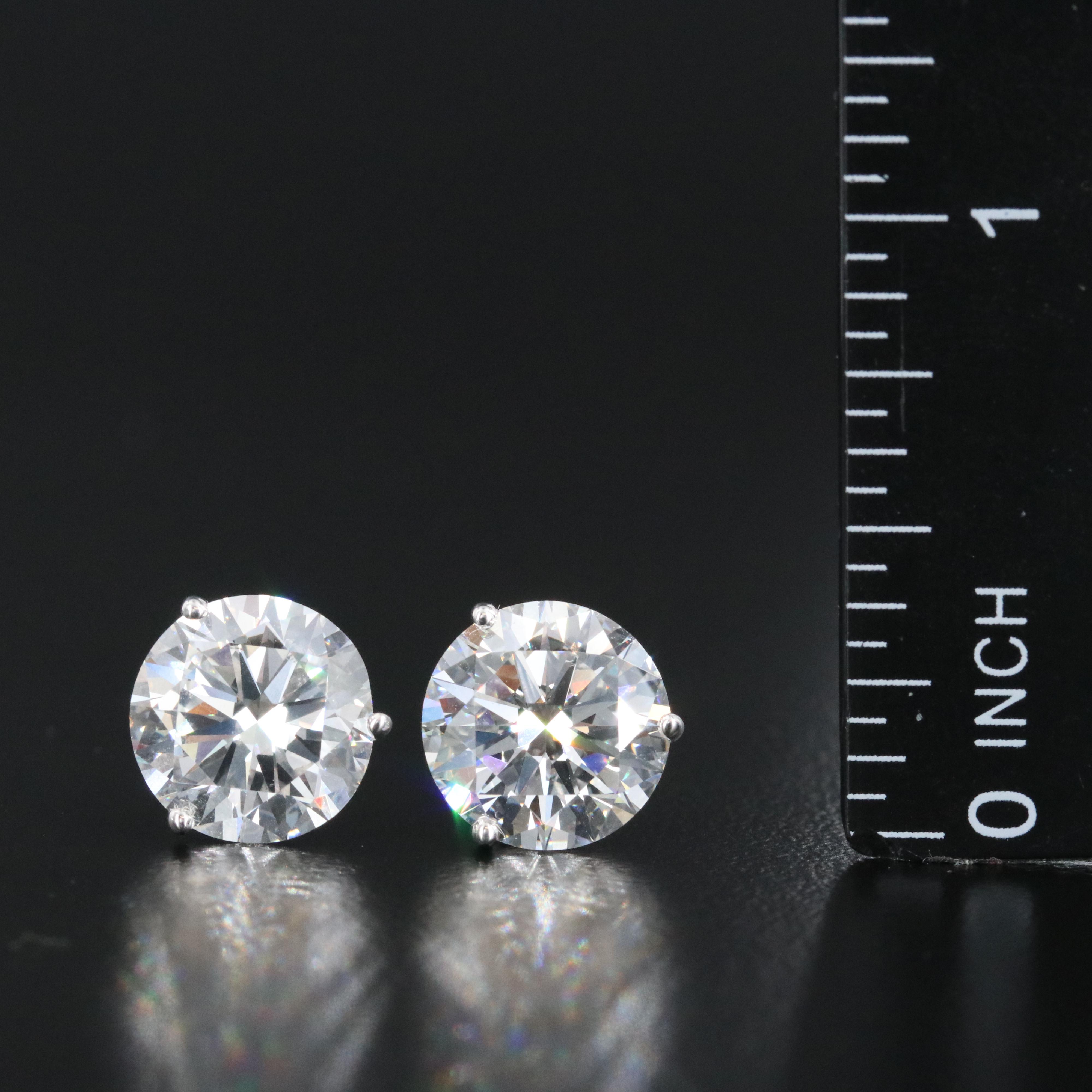 18K 8.00 CTW Lab Grown Diamond Martini Stud Earrings