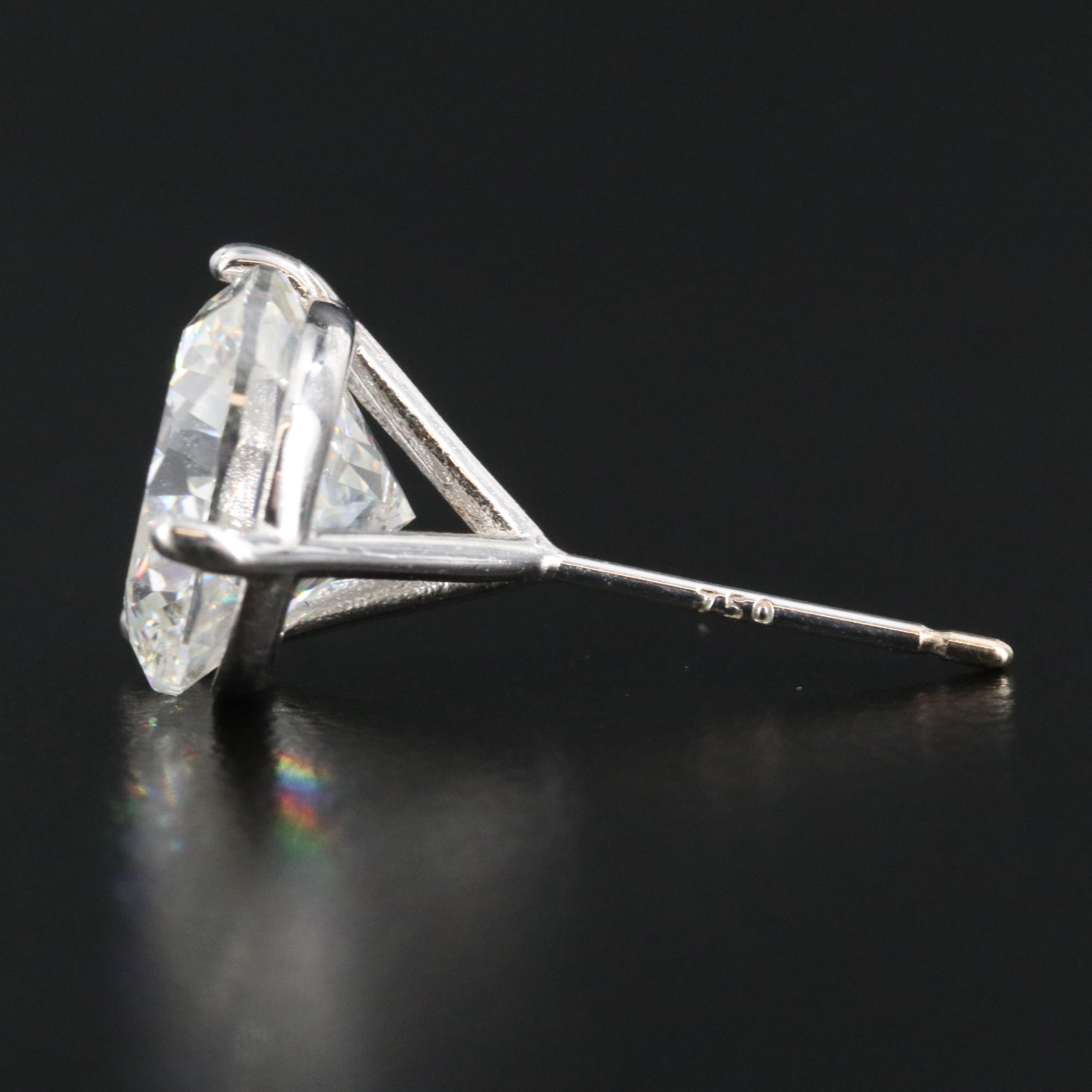 18K 8.00 CTW Lab Grown Diamond Martini Stud Earrings