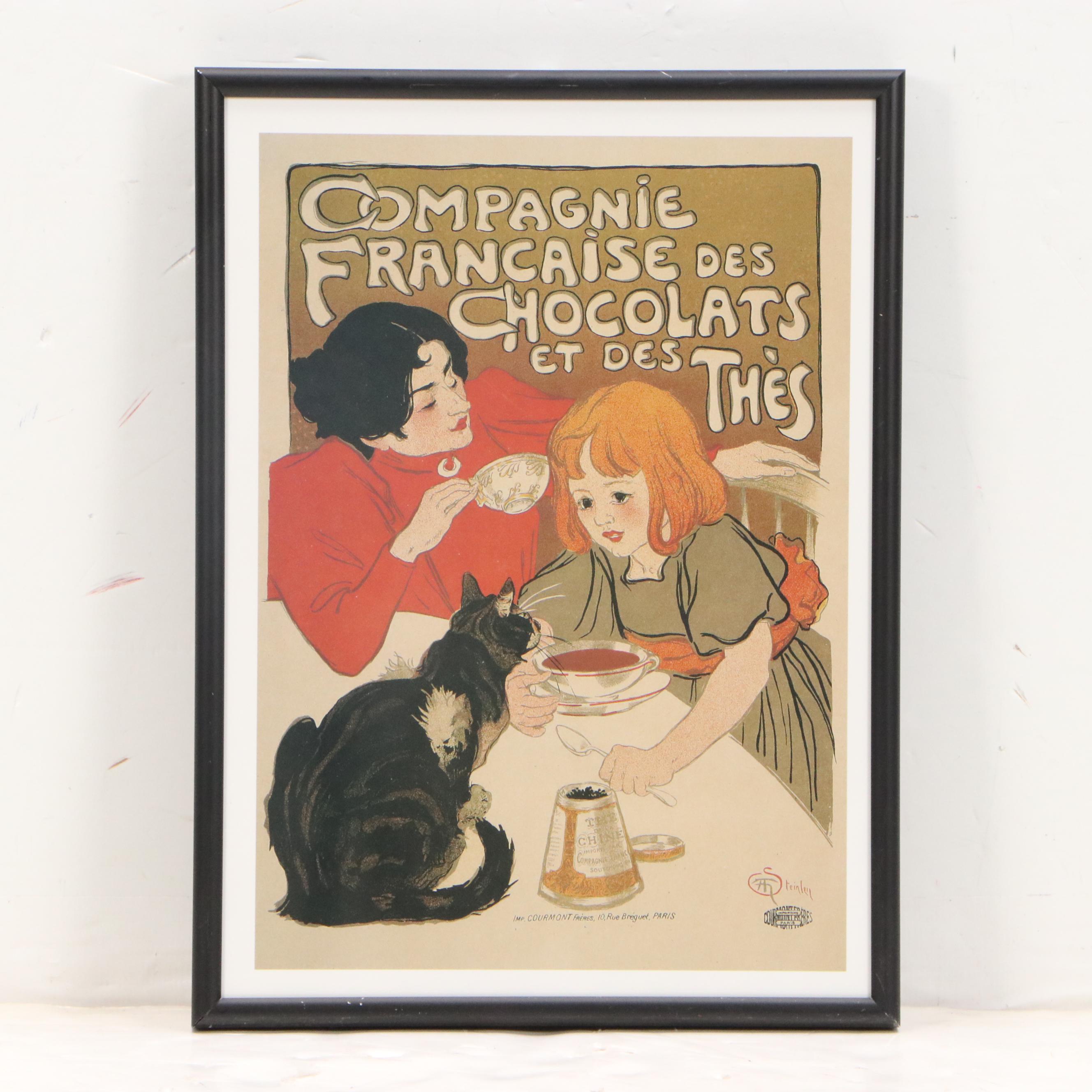 After Théophile Steinlen Offset Lithograph Vintage Ads, Mid to Late 20th Century
