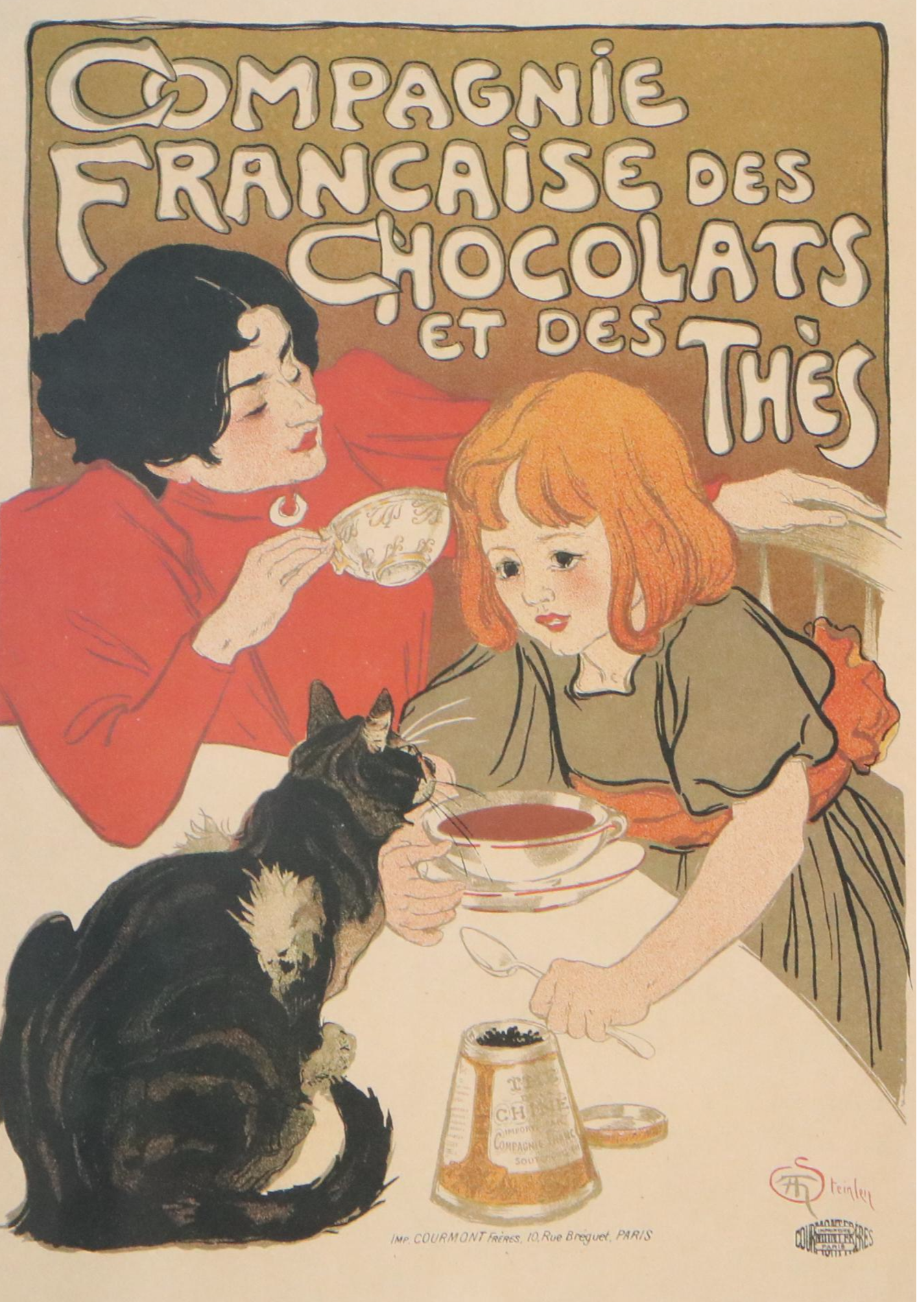 After Théophile Steinlen Offset Lithograph Vintage Ads, Mid to Late 20th Century