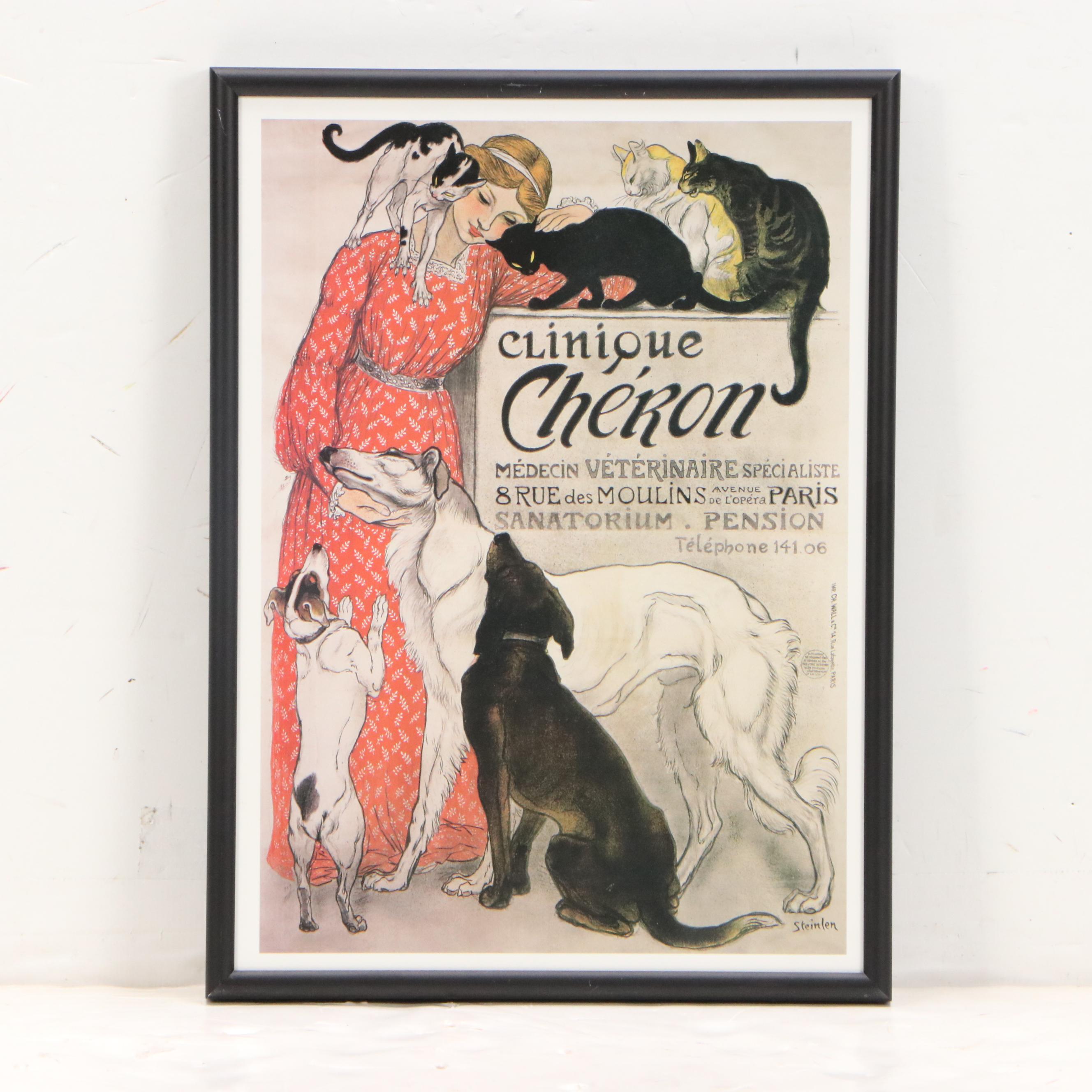 After Théophile Steinlen Offset Lithograph Vintage Ads, Mid to Late 20th Century