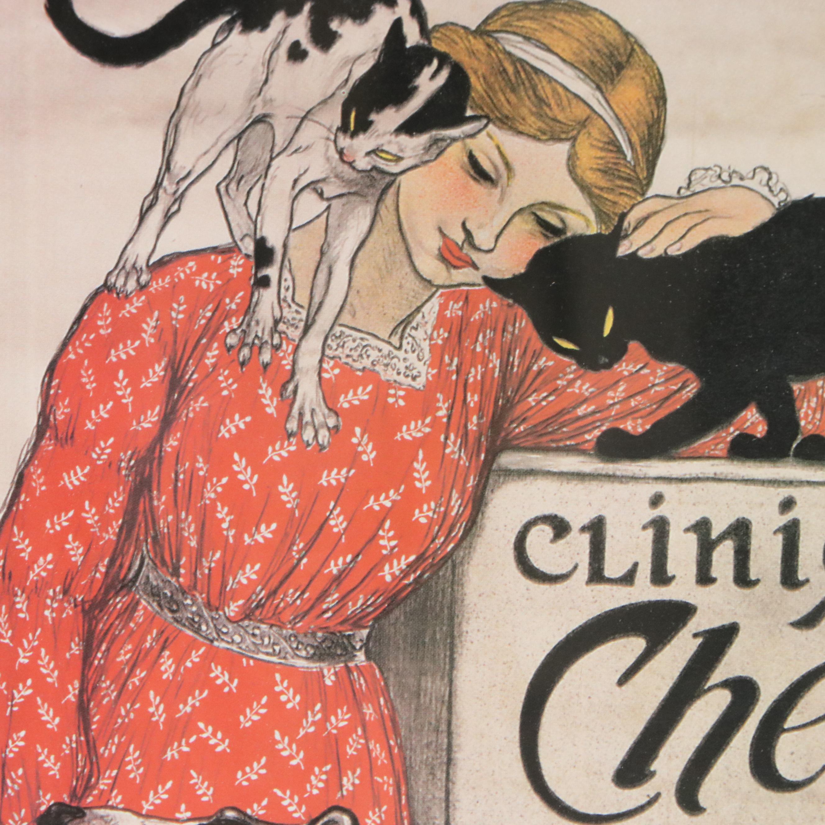 After Théophile Steinlen Offset Lithograph Vintage Ads, Mid to Late 20th Century