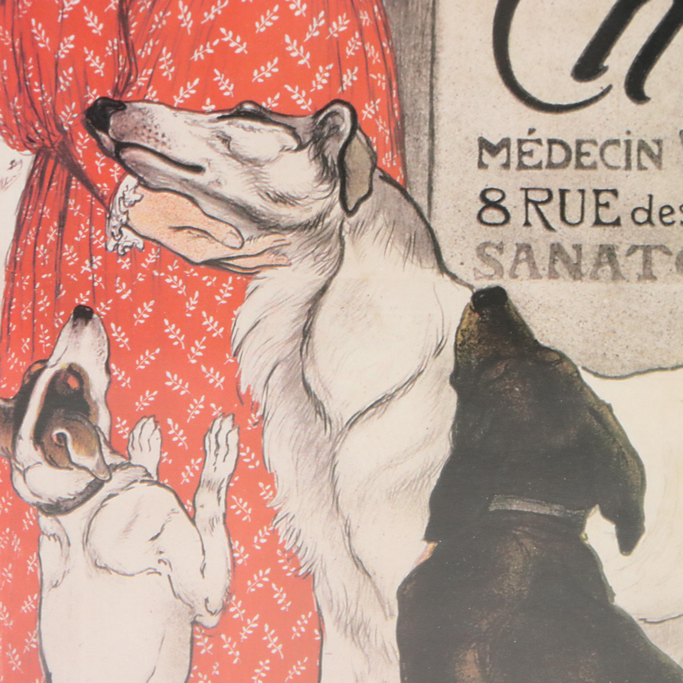 After Théophile Steinlen Offset Lithograph Vintage Ads, Mid to Late 20th Century