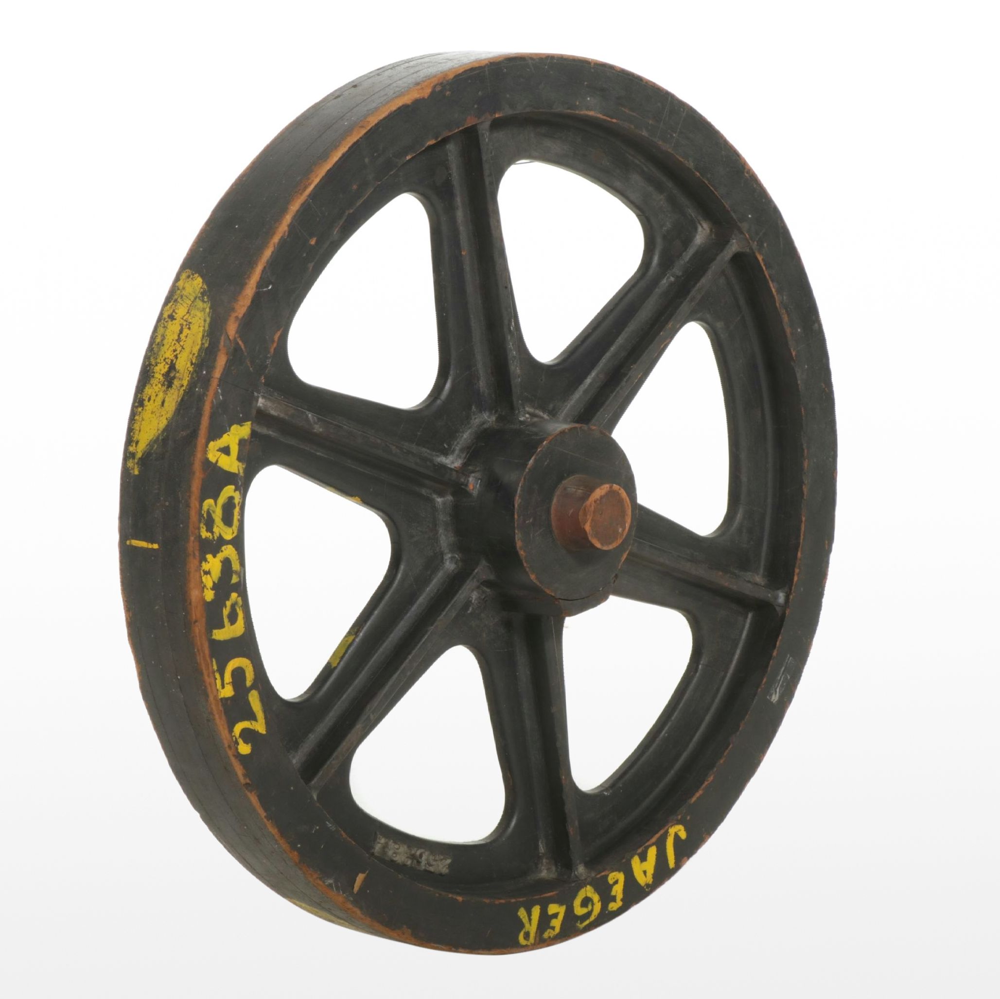 Wood Flywheel Casting Model Wall Decoration, Mid-20th Century