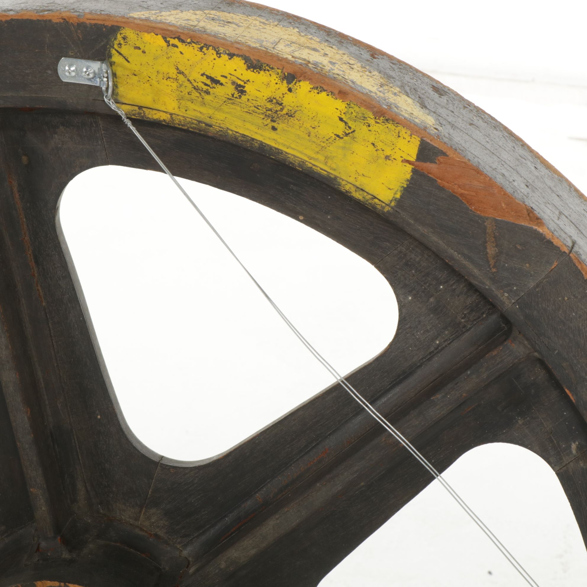 Wood Flywheel Casting Model Wall Decoration, Mid-20th Century