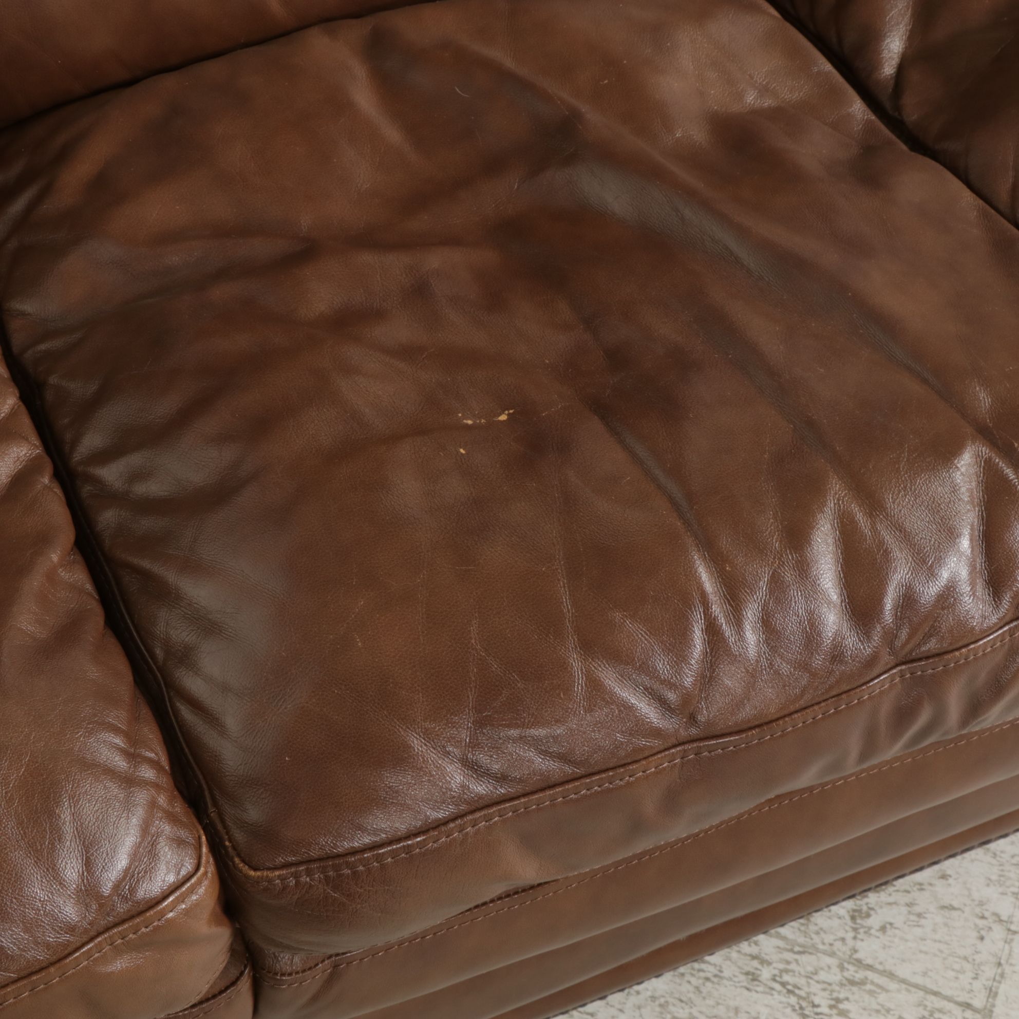 Superb Creation Leather Upholstered Sofa and Loveseat