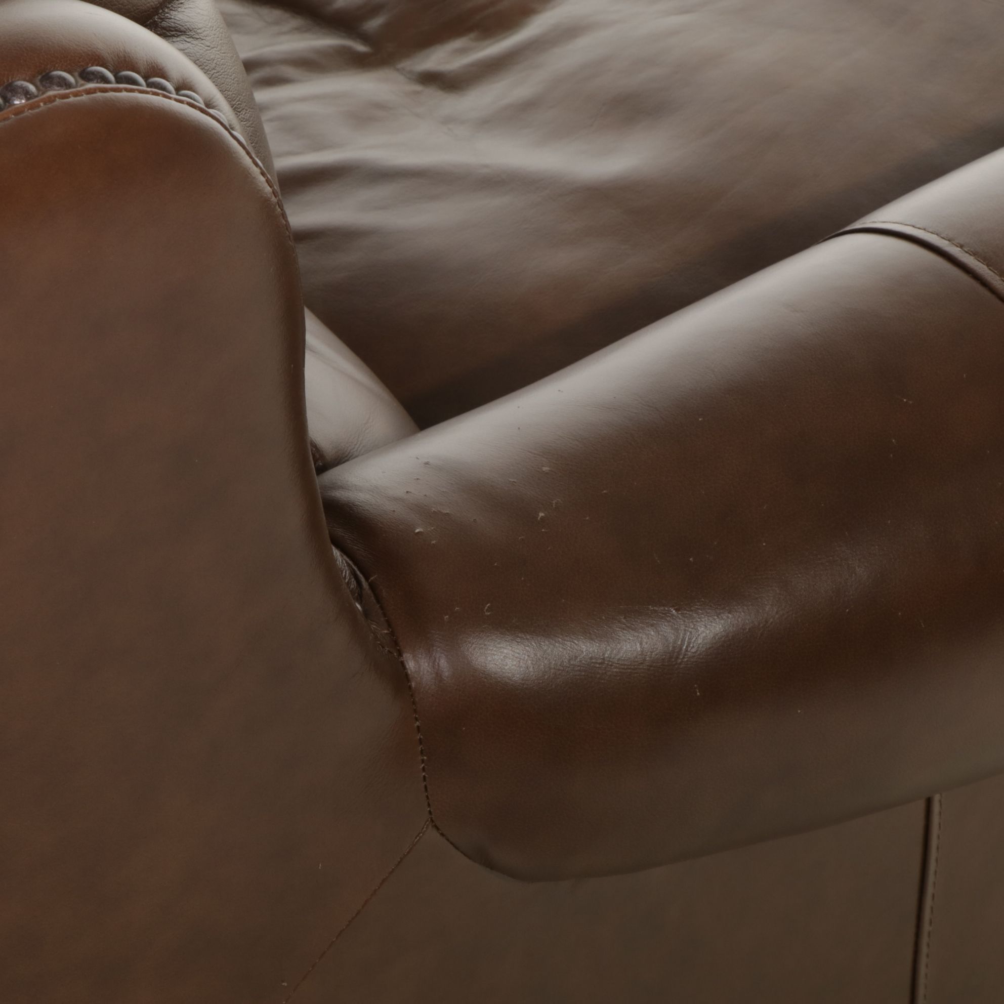 Superb Creation Leather Upholstered Sofa and Loveseat