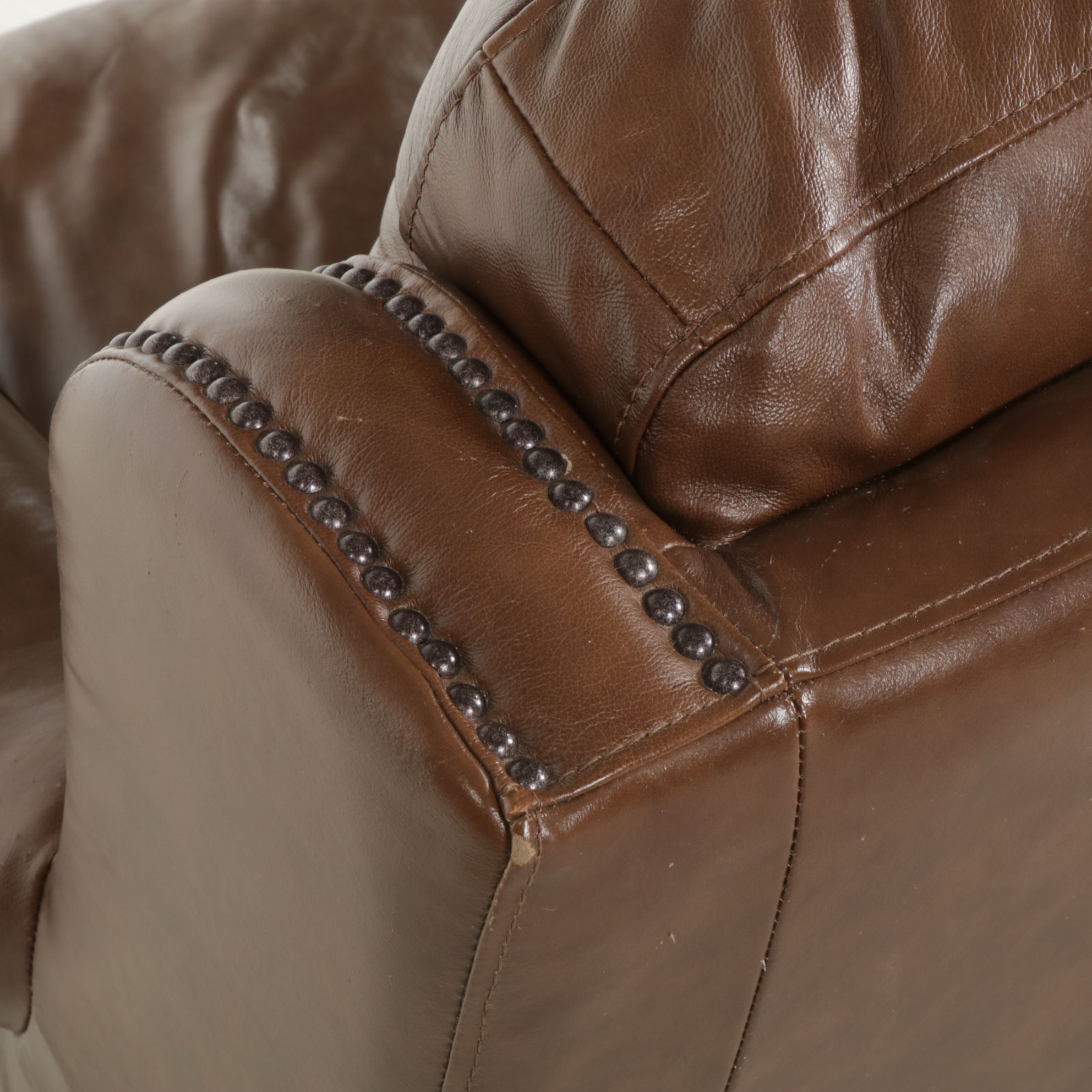 Superb Creation Leather Upholstered Sofa and Loveseat