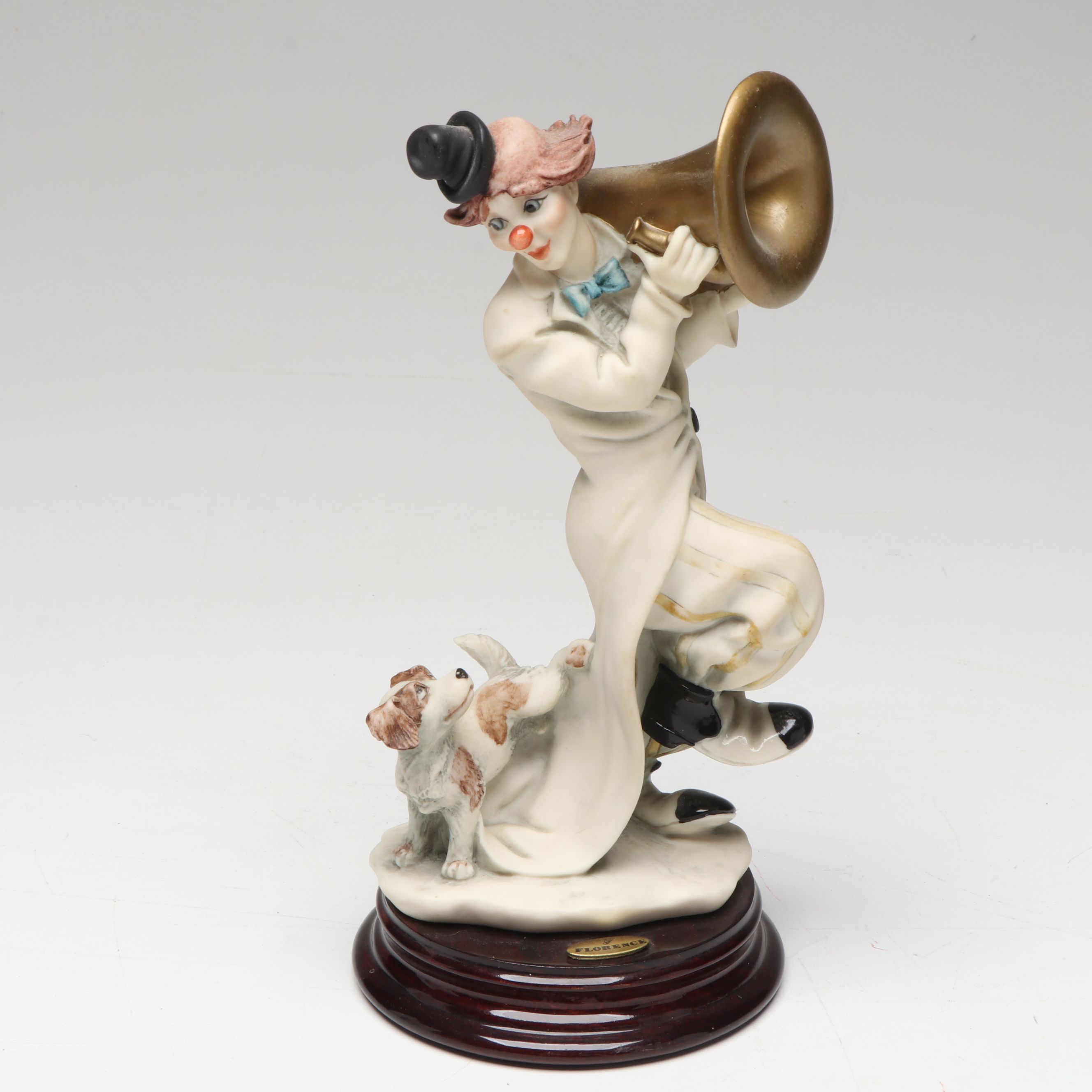 Giuseppe Armani Italian Bisque Clowns with Dogs