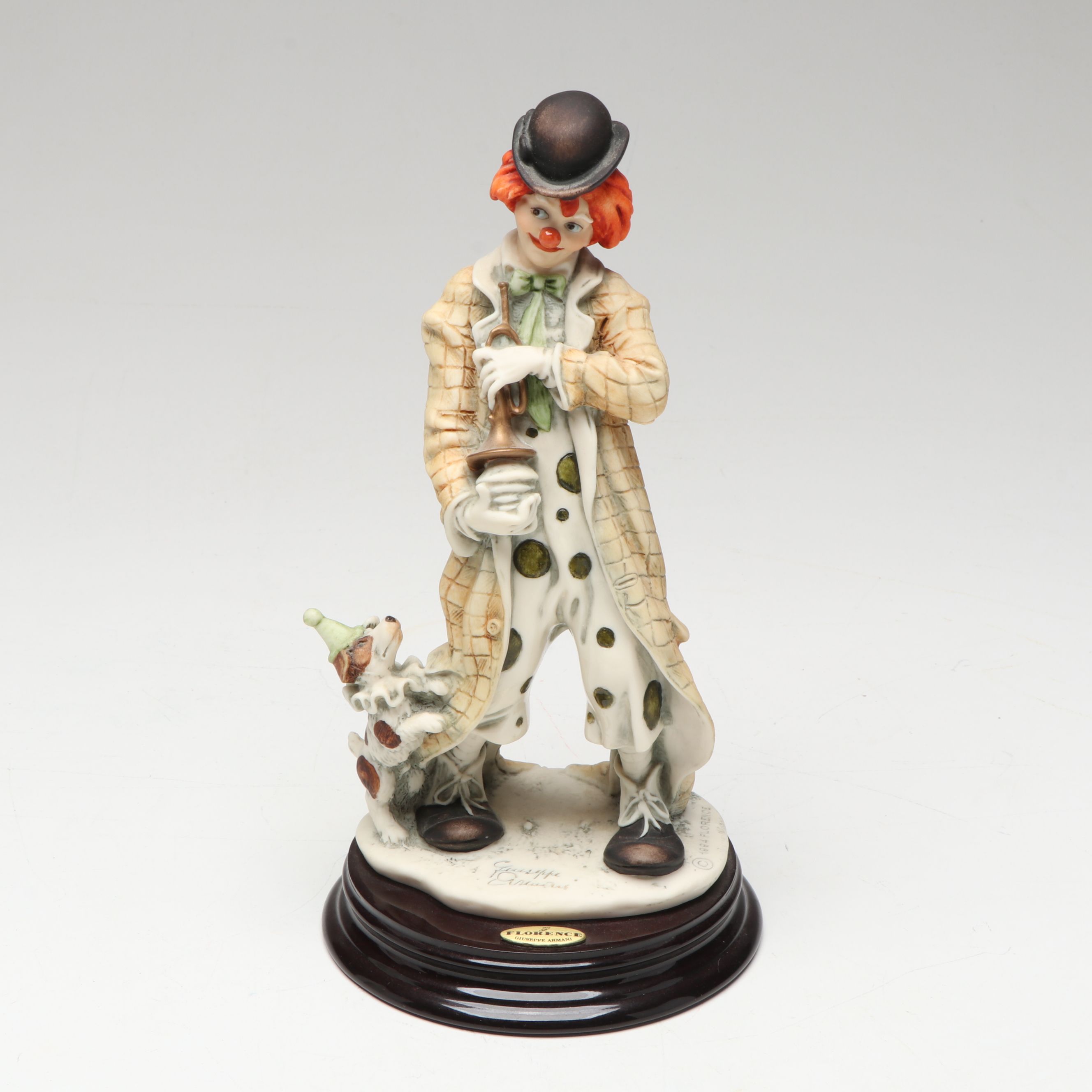 Giuseppe Armani Italian Bisque Clowns with Dogs