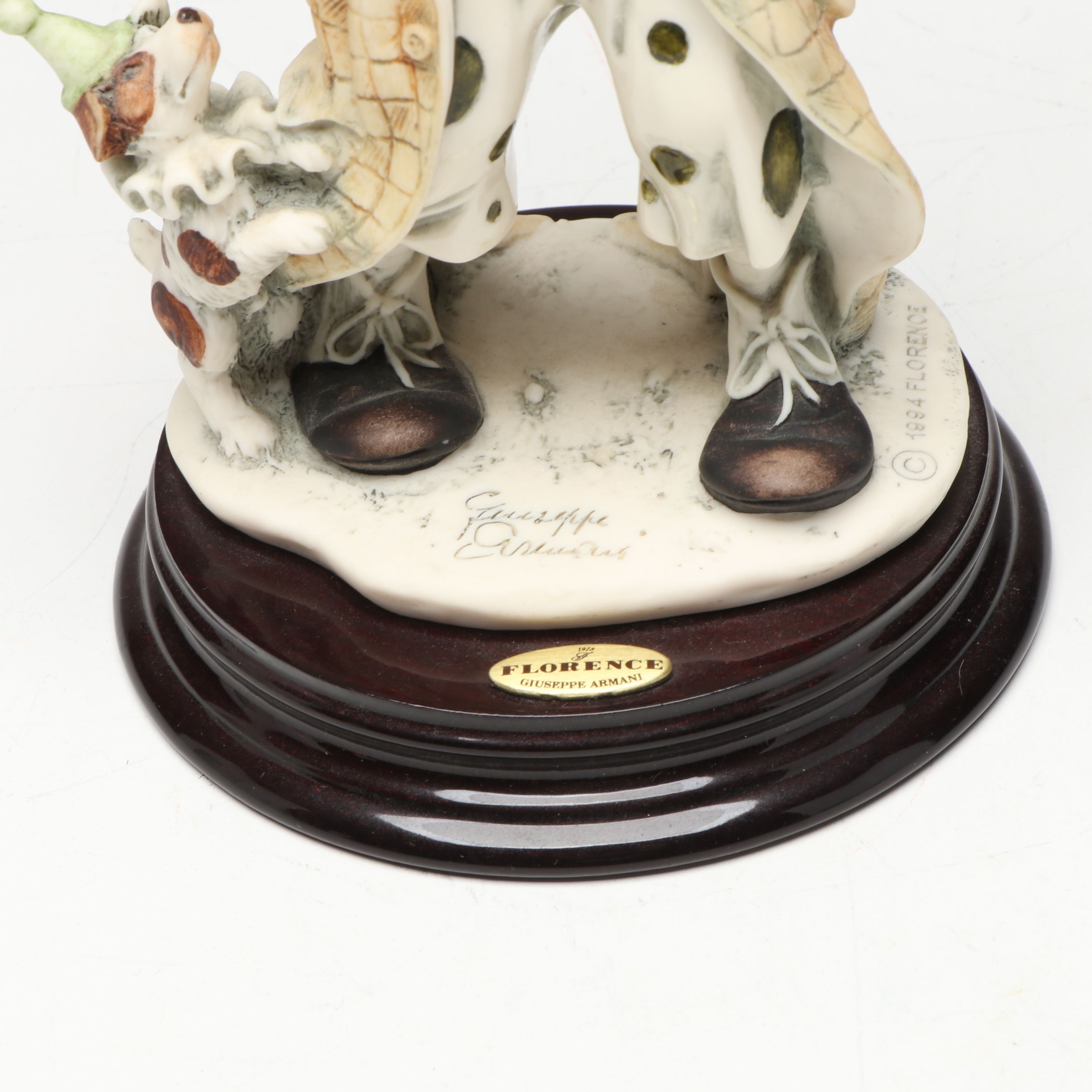 Giuseppe Armani Italian Bisque Clowns with Dogs