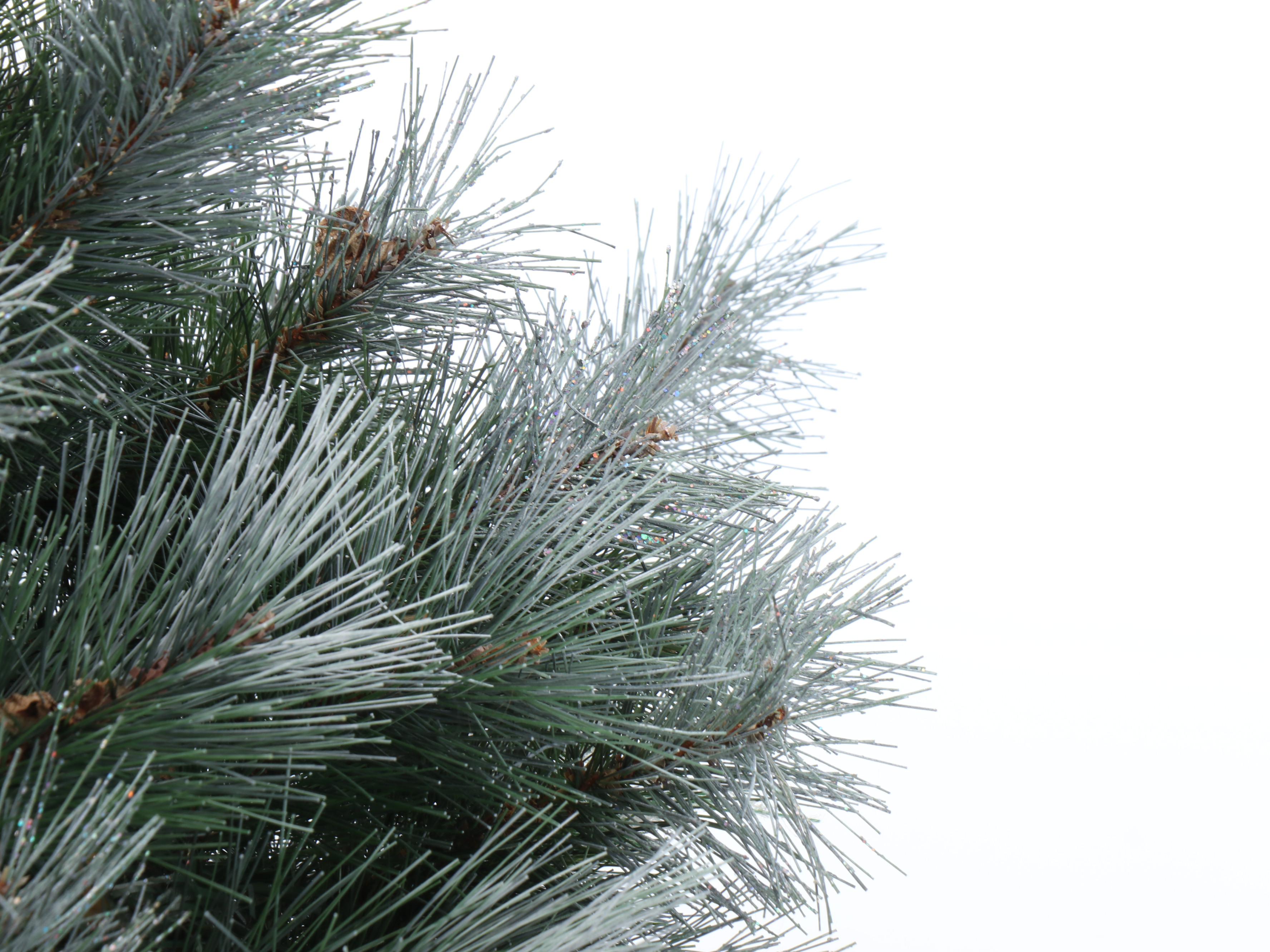 Artificial Greenery in Ceramic Urn with Outdoor Lights