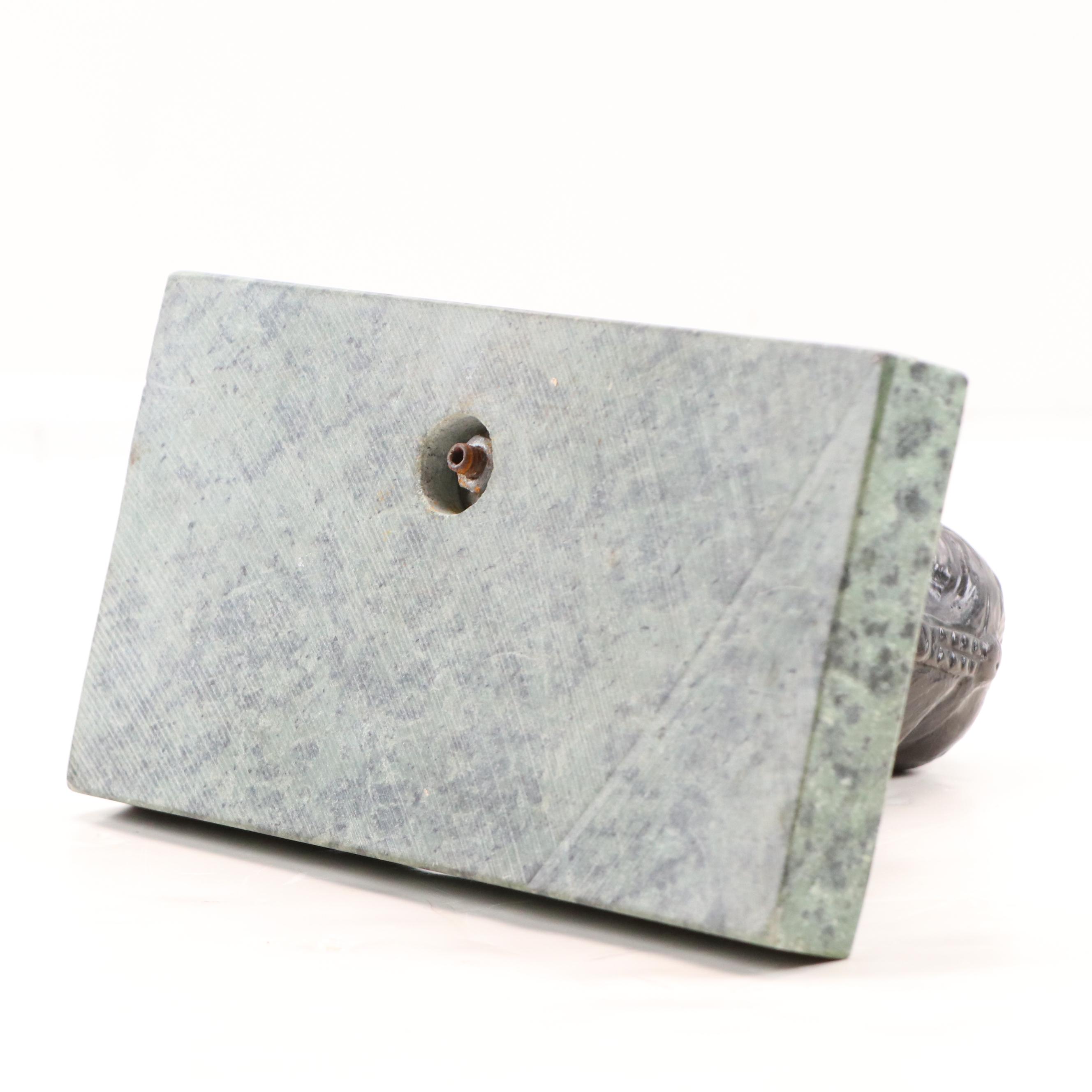 James Earle Fraser Patinated Cast Bronze Bust of Native American Girl, 1924