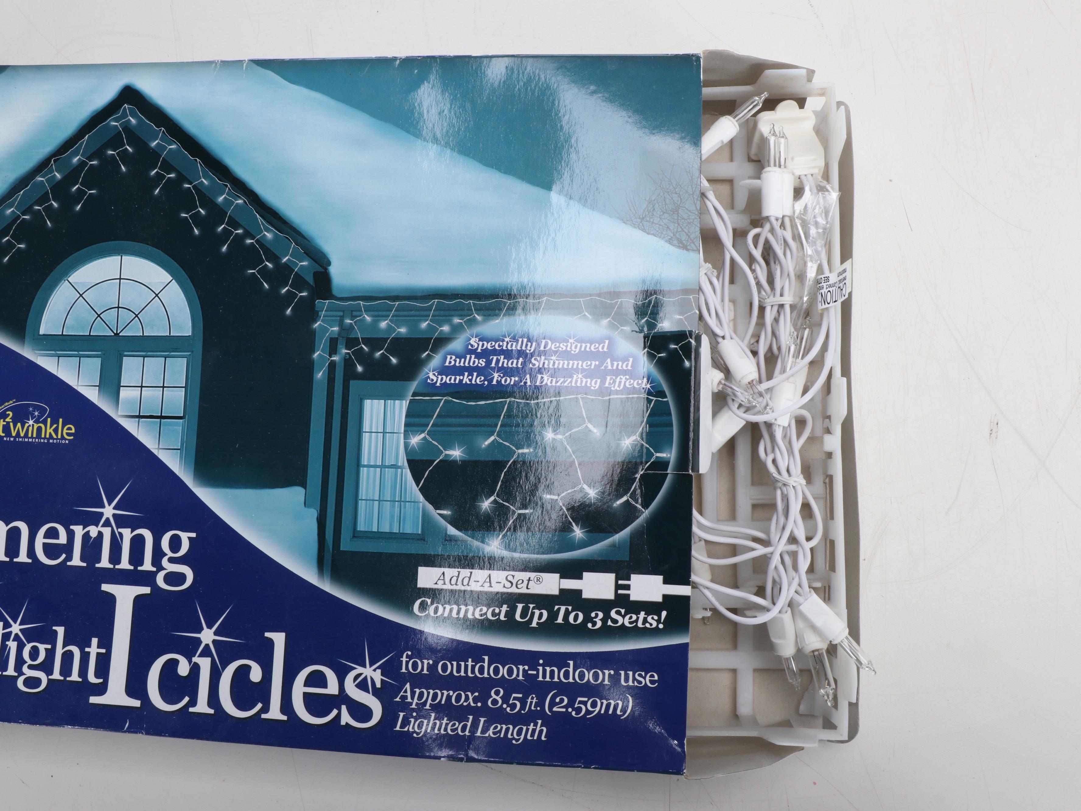 Artificial Greenery in Ceramic Urn with Outdoor Lights