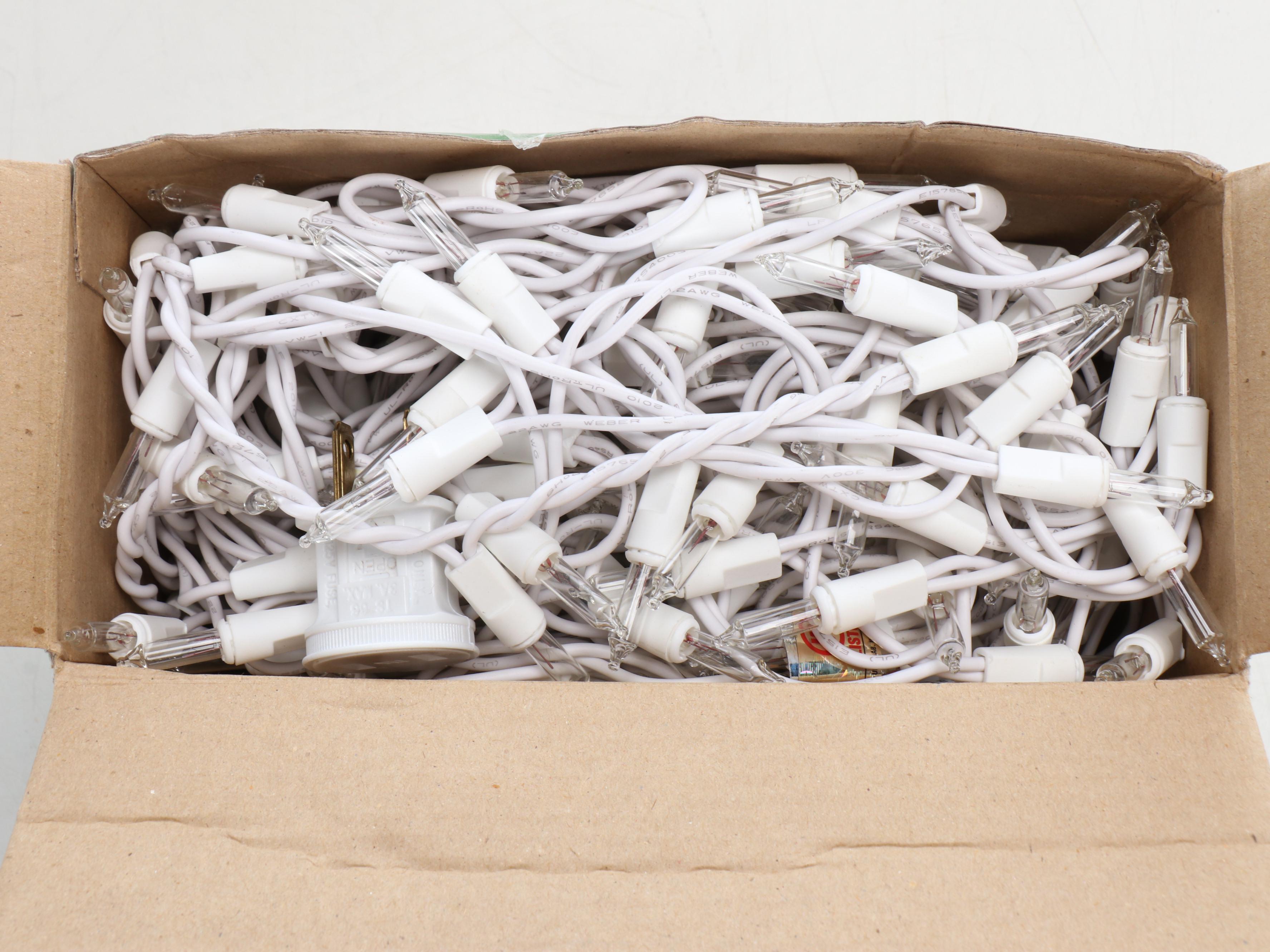 Artificial Greenery in Ceramic Urn with Outdoor Lights