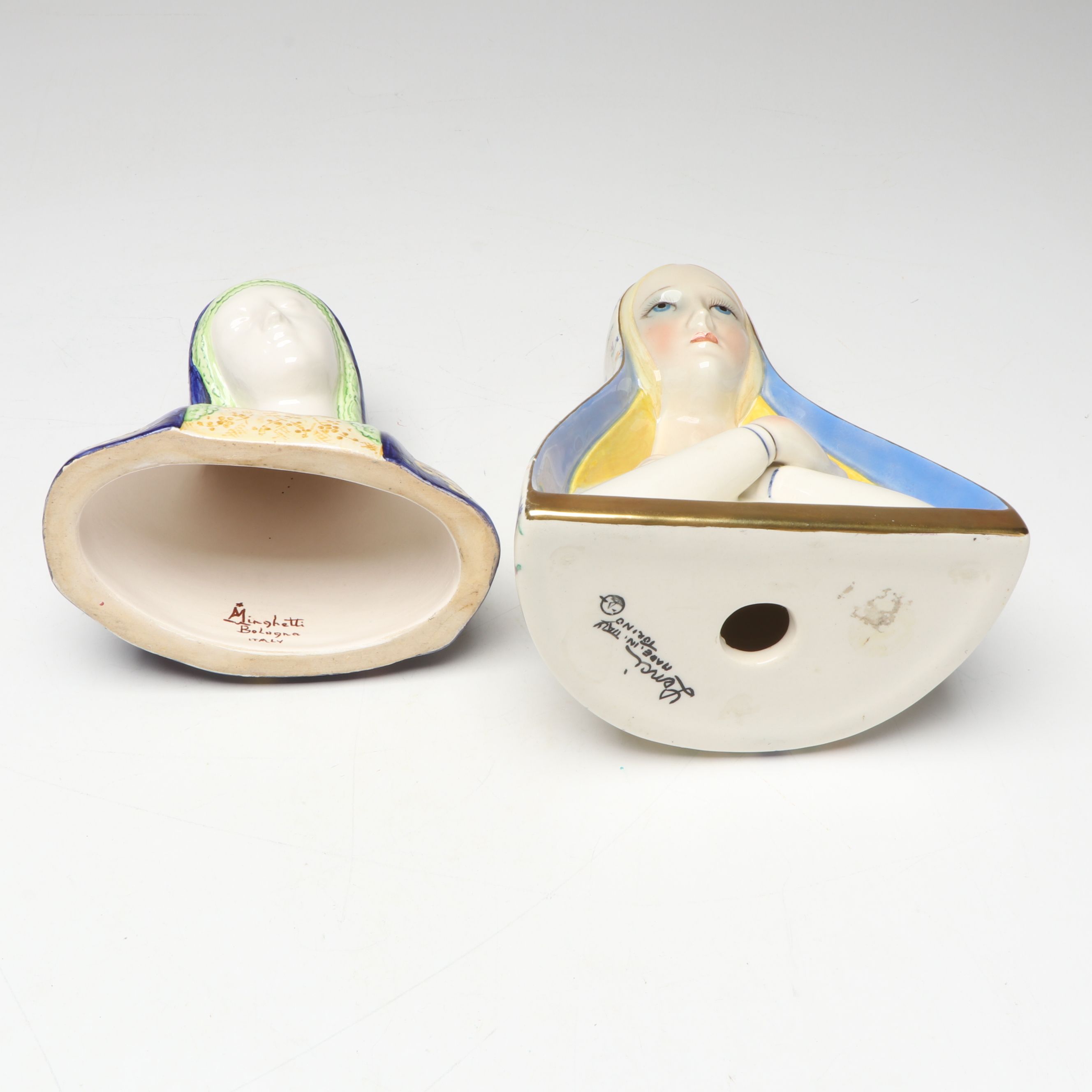 Italian Ceramic Praying Madonnas