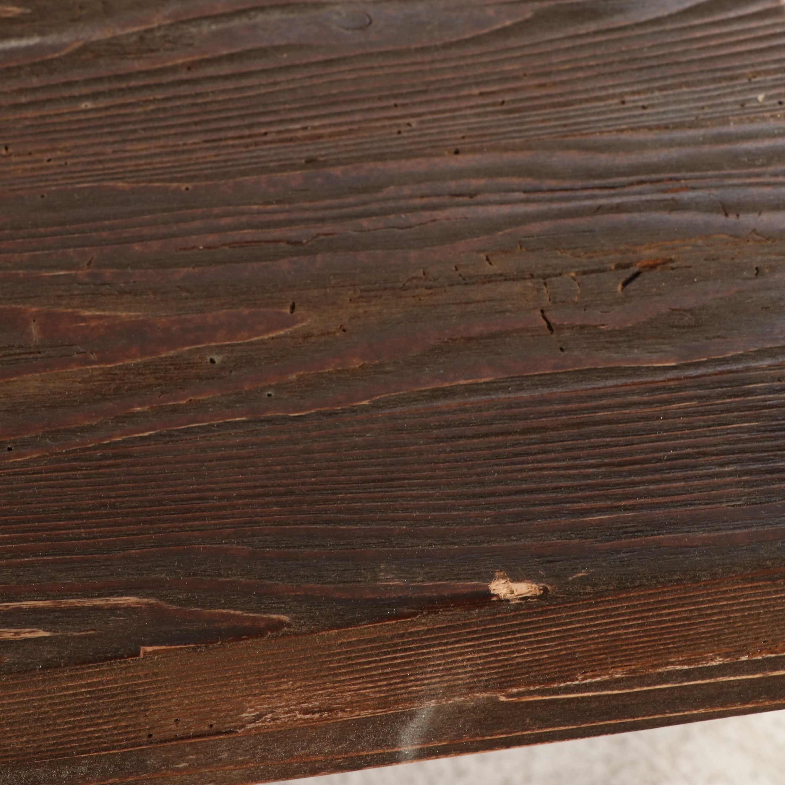 Rustic Pine Trestle Dining Table