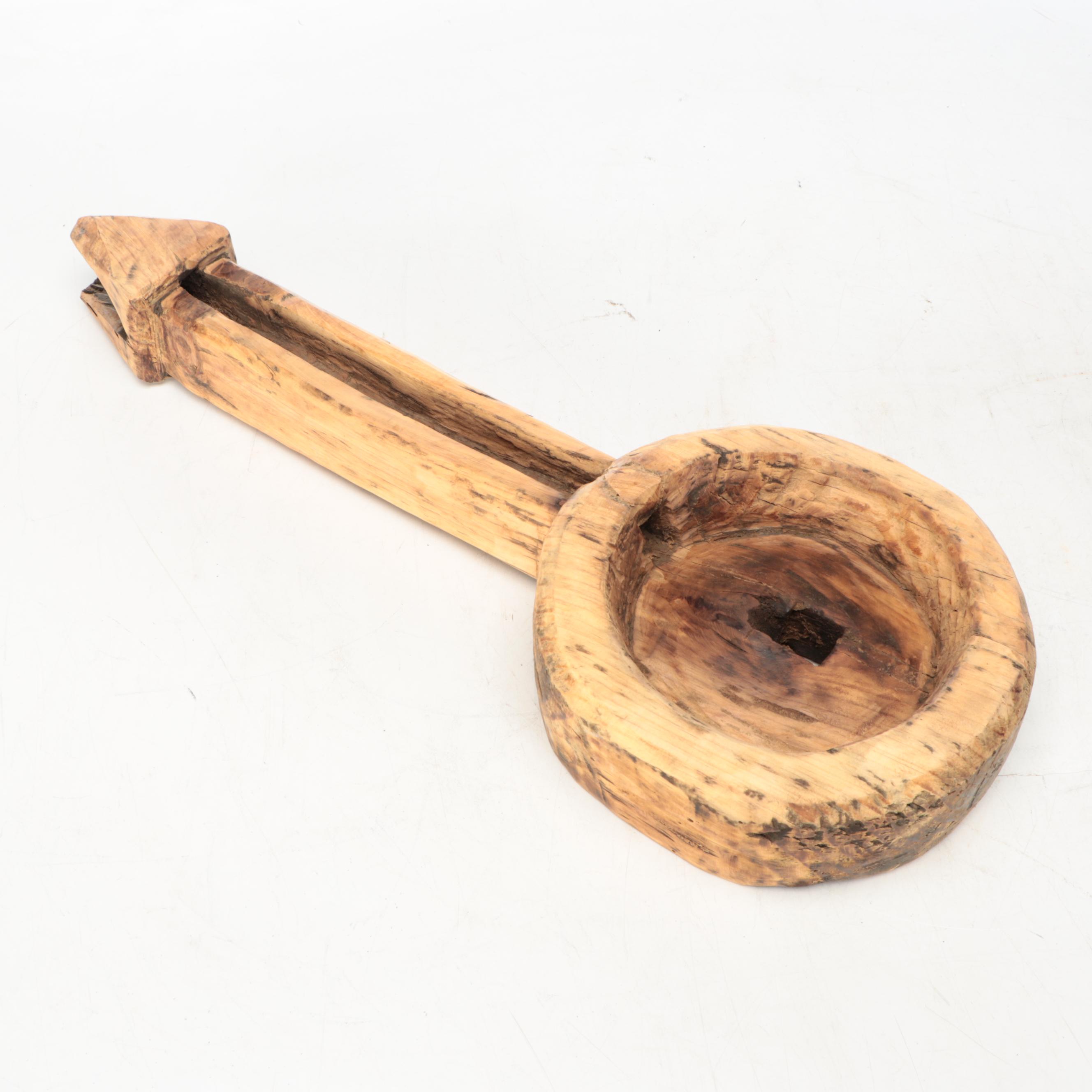 Indian Hand-Hewn Wooden Parat Bowls