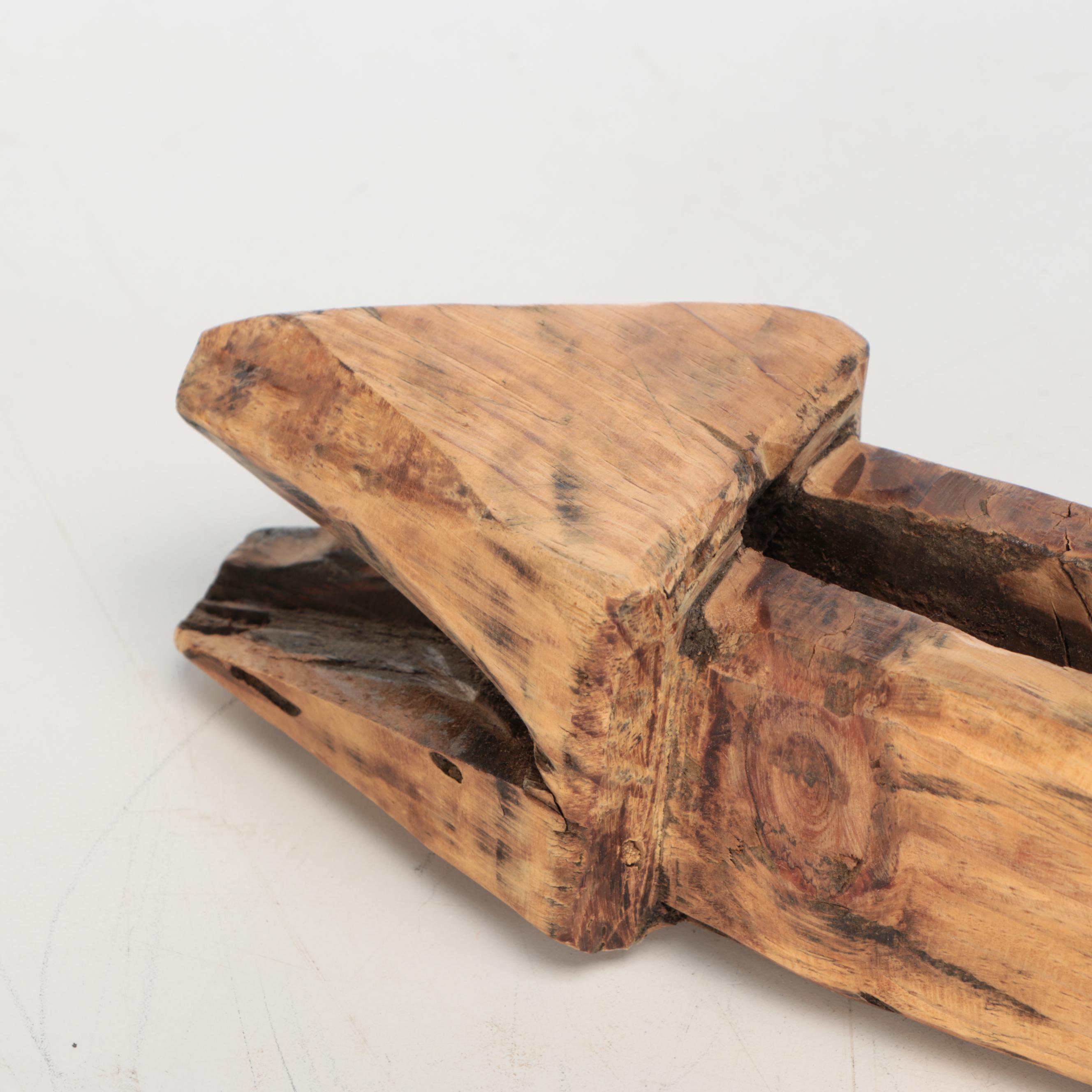 Indian Hand-Hewn Wooden Parat Bowls