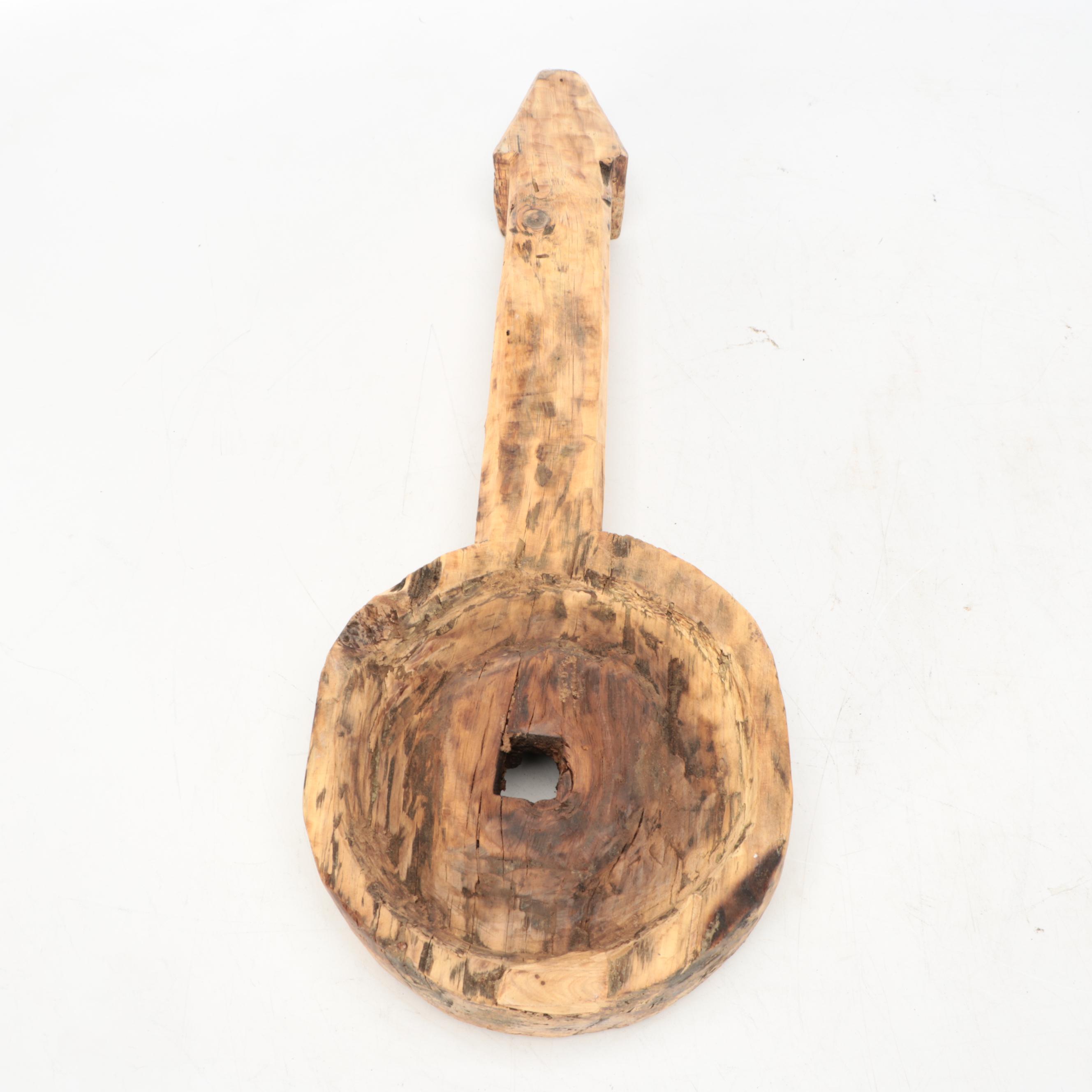 Indian Hand-Hewn Wooden Parat Bowls