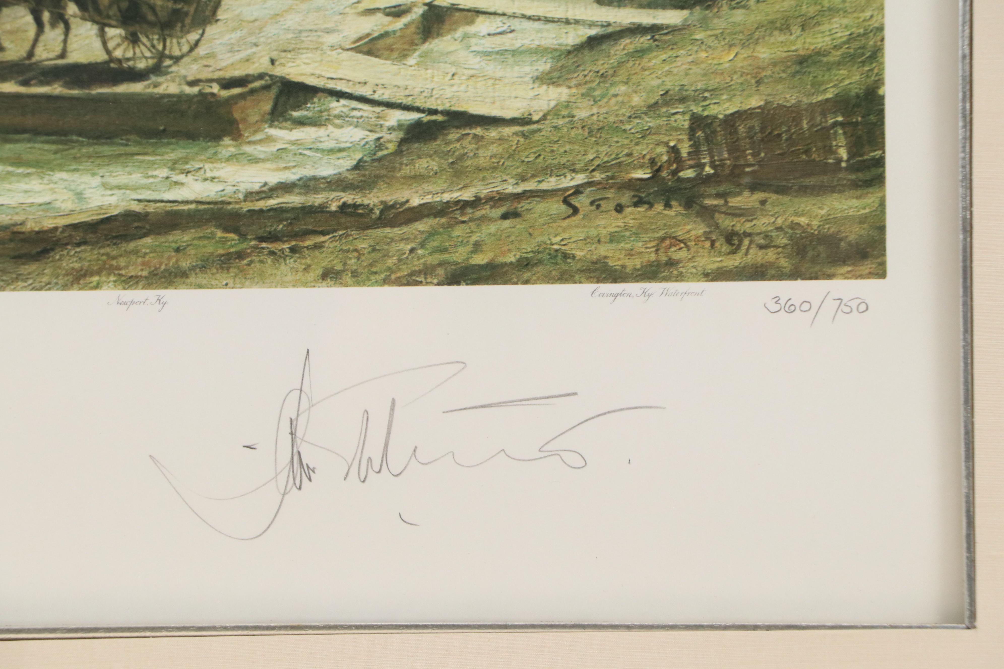 After John Stobart Offset Lithograph "The Queen City of the West in 1876"